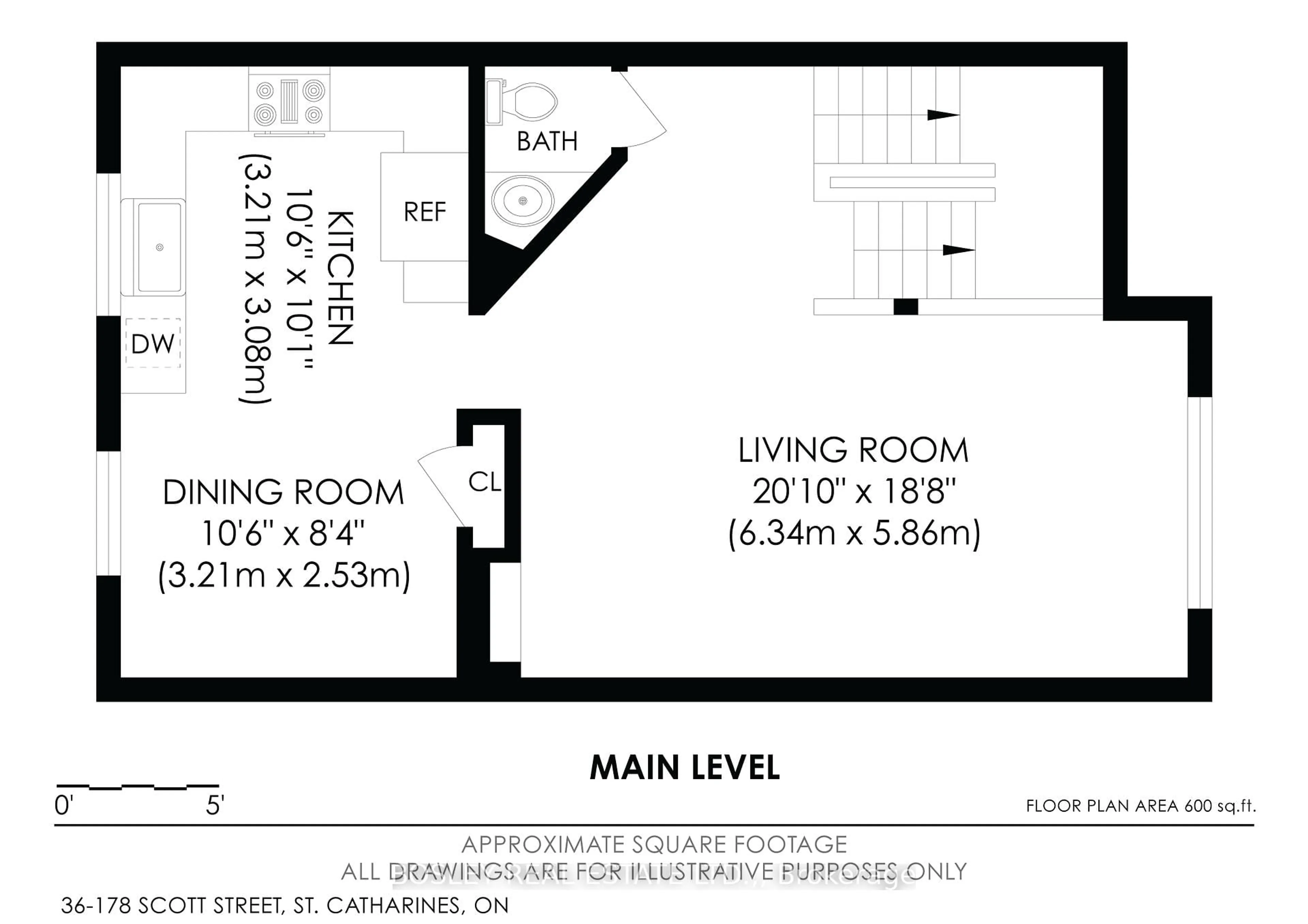 Floor plan for 178 Scott St #36, St. Catharines Ontario L2N 6Y5