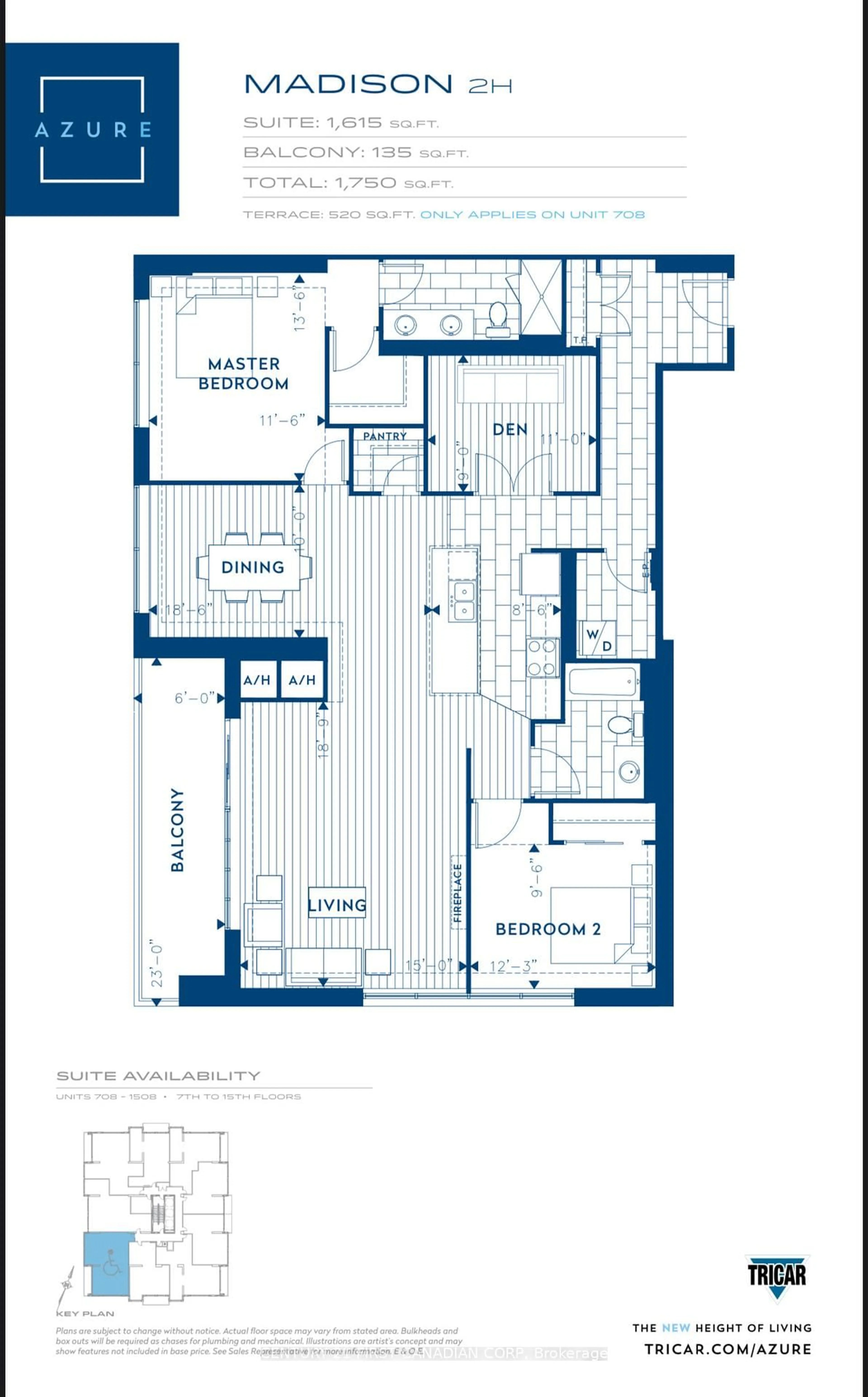 Floor plan for 505 Talbot St #809, London East Ontario N6A 2S6