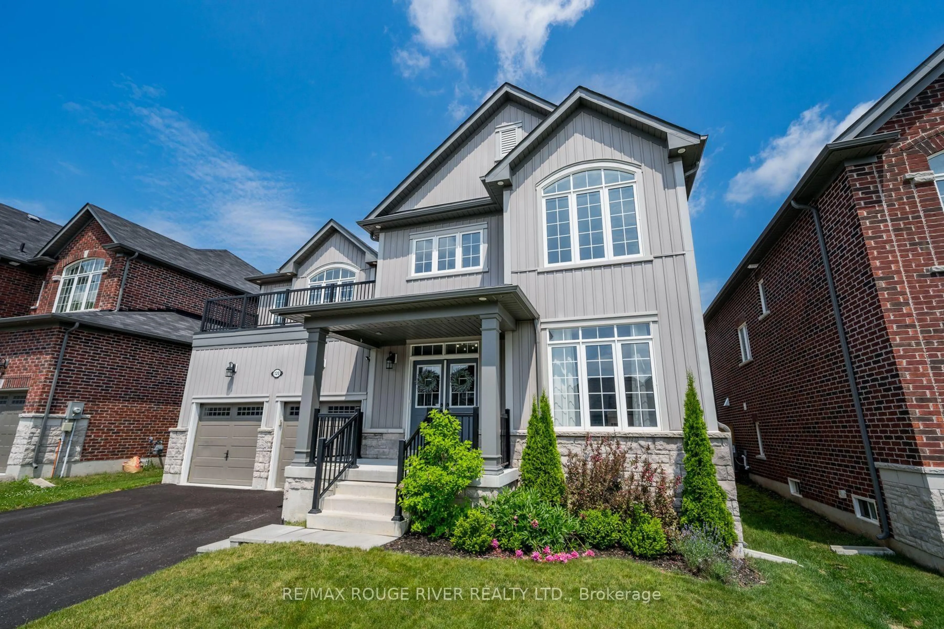 Home with brick exterior material, street for 120 Highlands Blvd, Cavan Monaghan Ontario L0A 1G0
