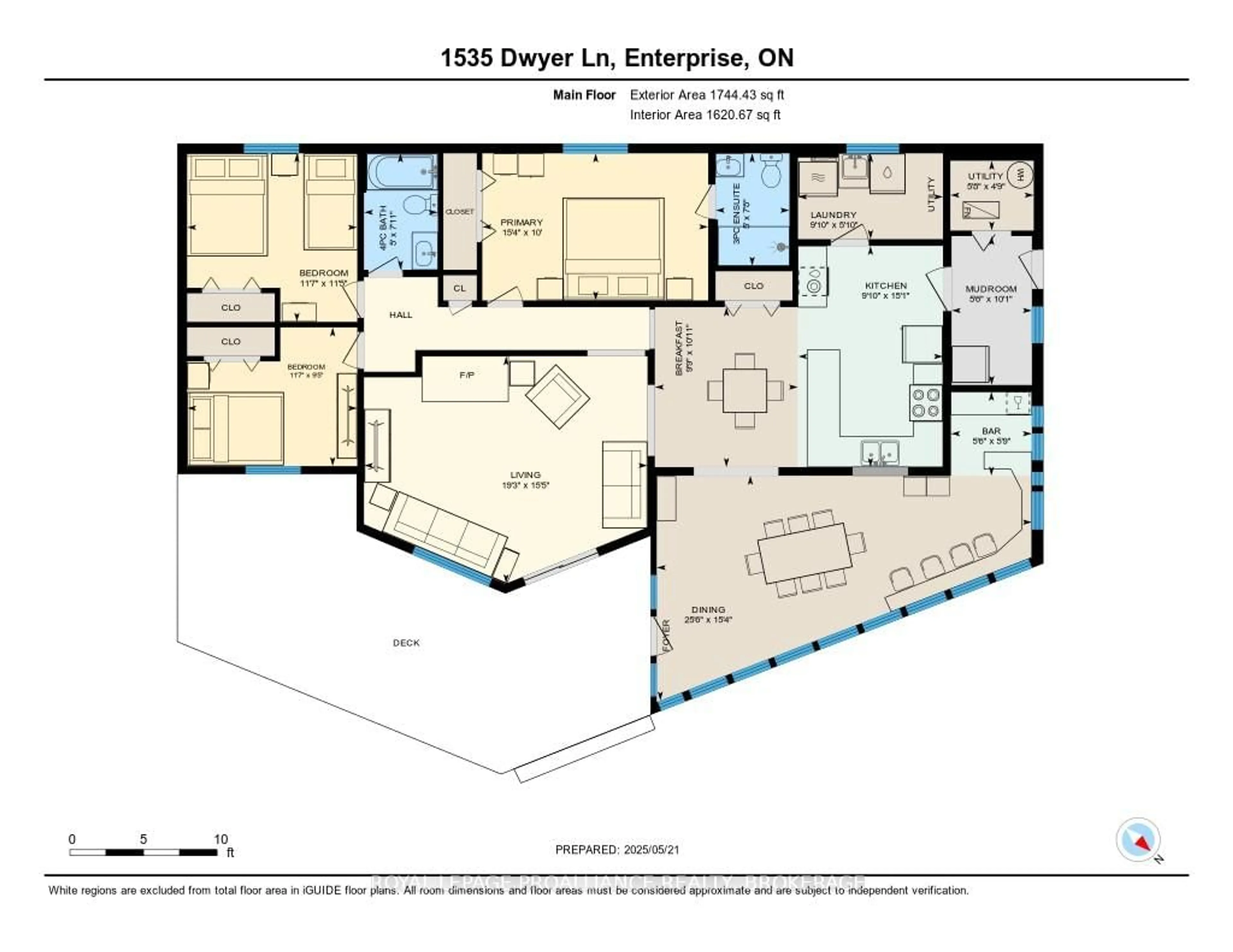 Floor plan for 1535 Dwyer Lane, Kaladar Ontario K0K 1Z0