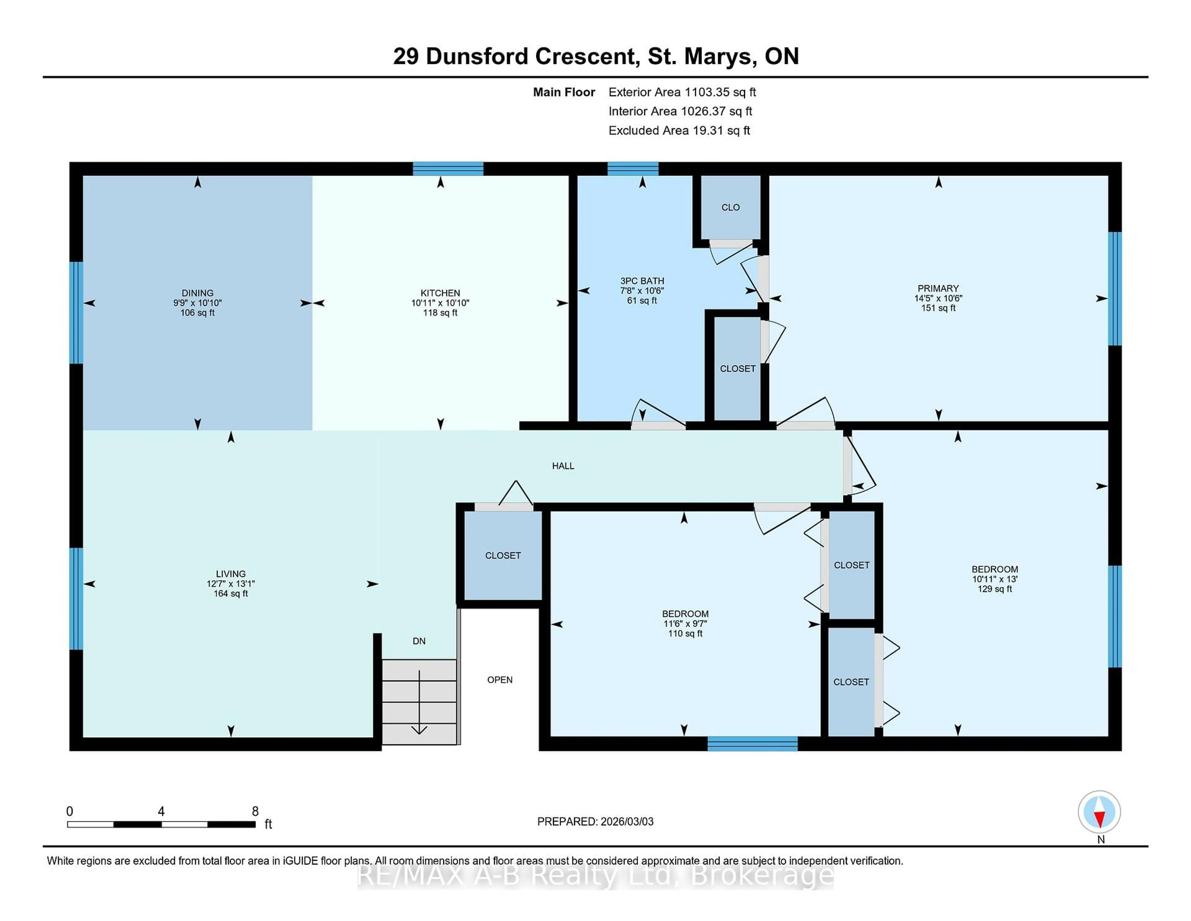 Floor plan for 29 Dunsford Cres, St. Marys Ontario N4X 1A5