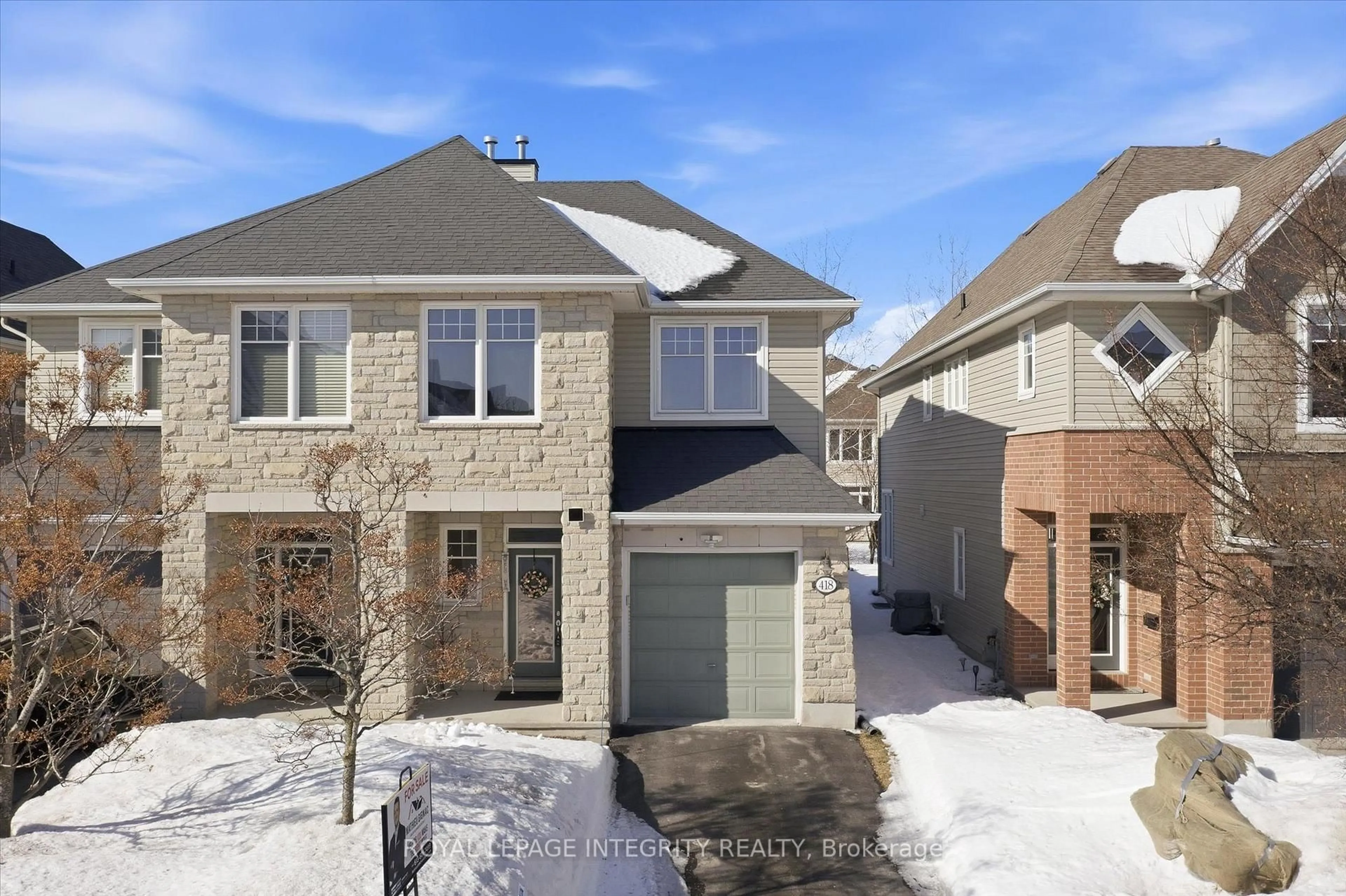 Home with brick exterior material, street for 418 Rochefort Circ, Ottawa Ontario K4A 0M8