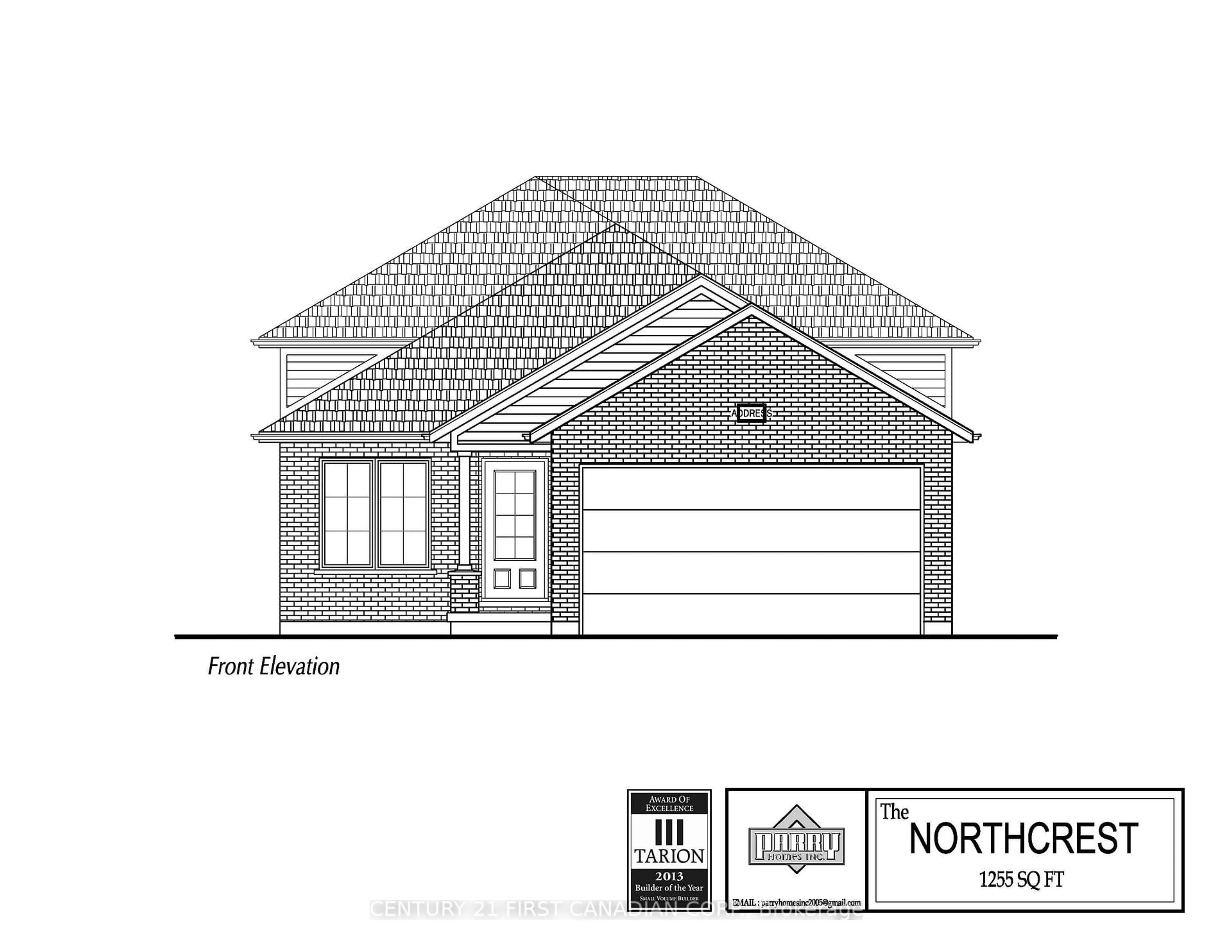 Home with brick exterior material, street for 11 Postma Cres, North Middlesex Ontario N0M 1A0