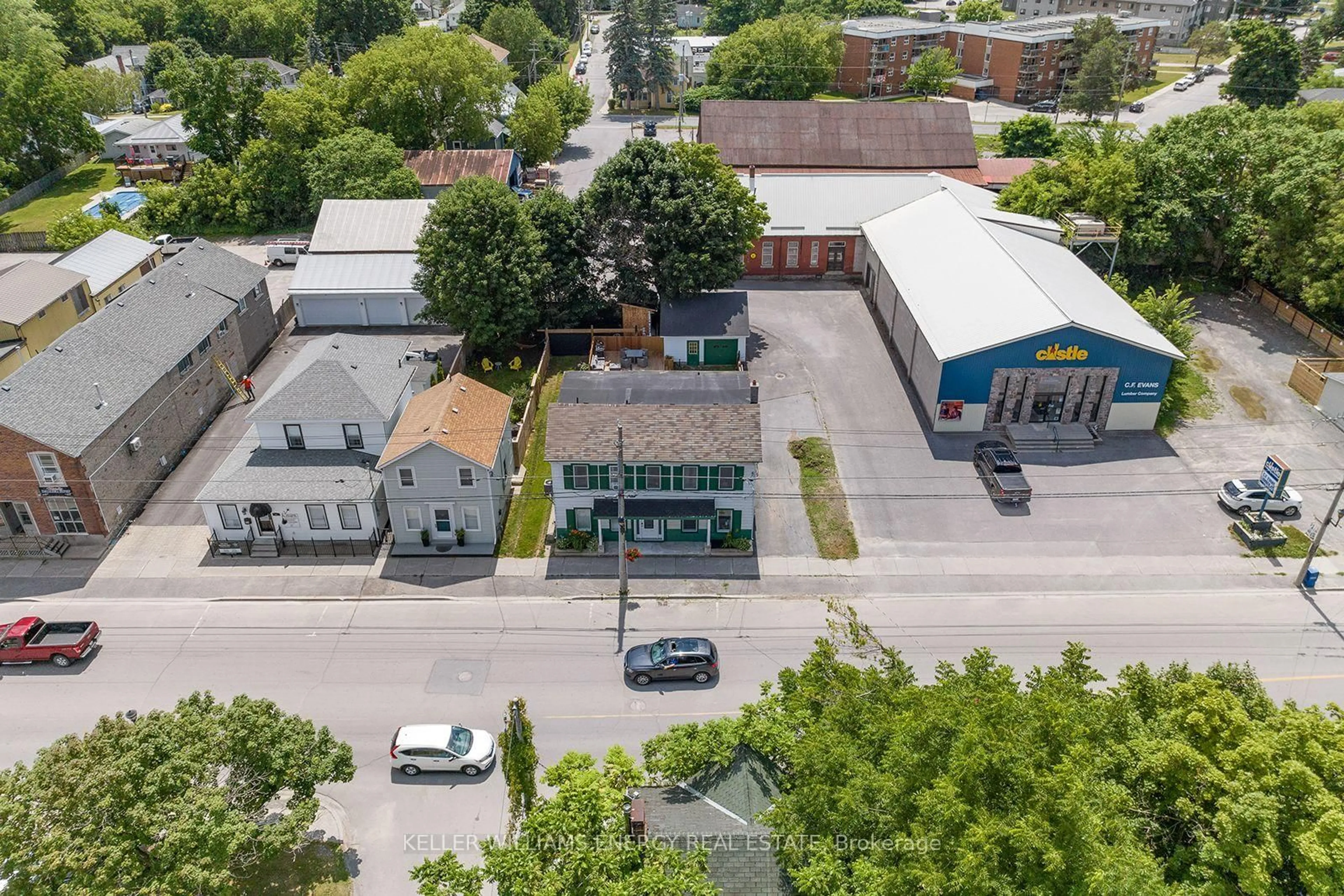 A pic from outside/outdoor area/front of a property/back of a property/a pic from drone, street for 58-60 Picton Main St, Prince Edward County Ontario K0K 2T0