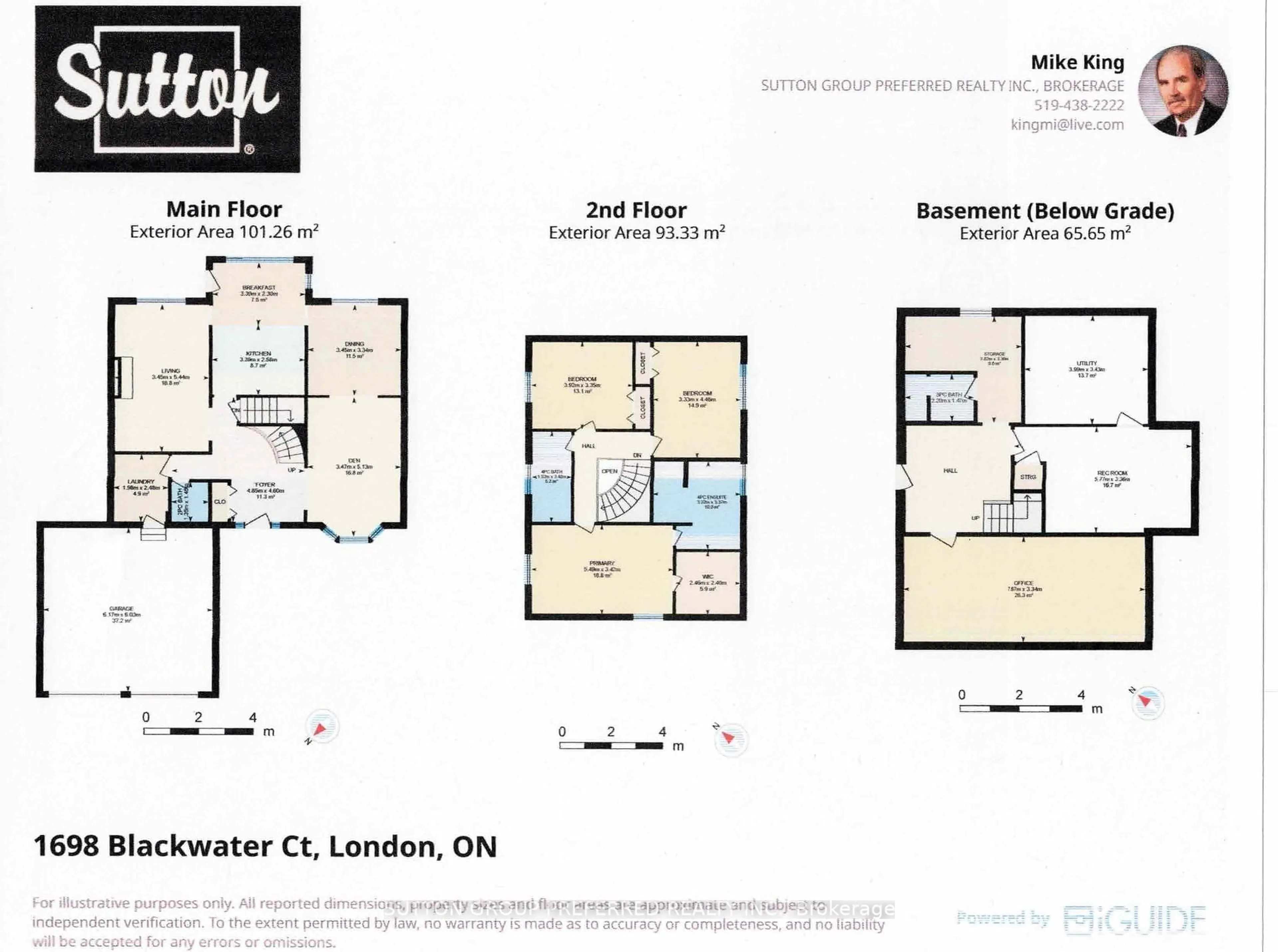 Floor plan for 1698 Blackwater Crt, London North Ontario N5X 3B5