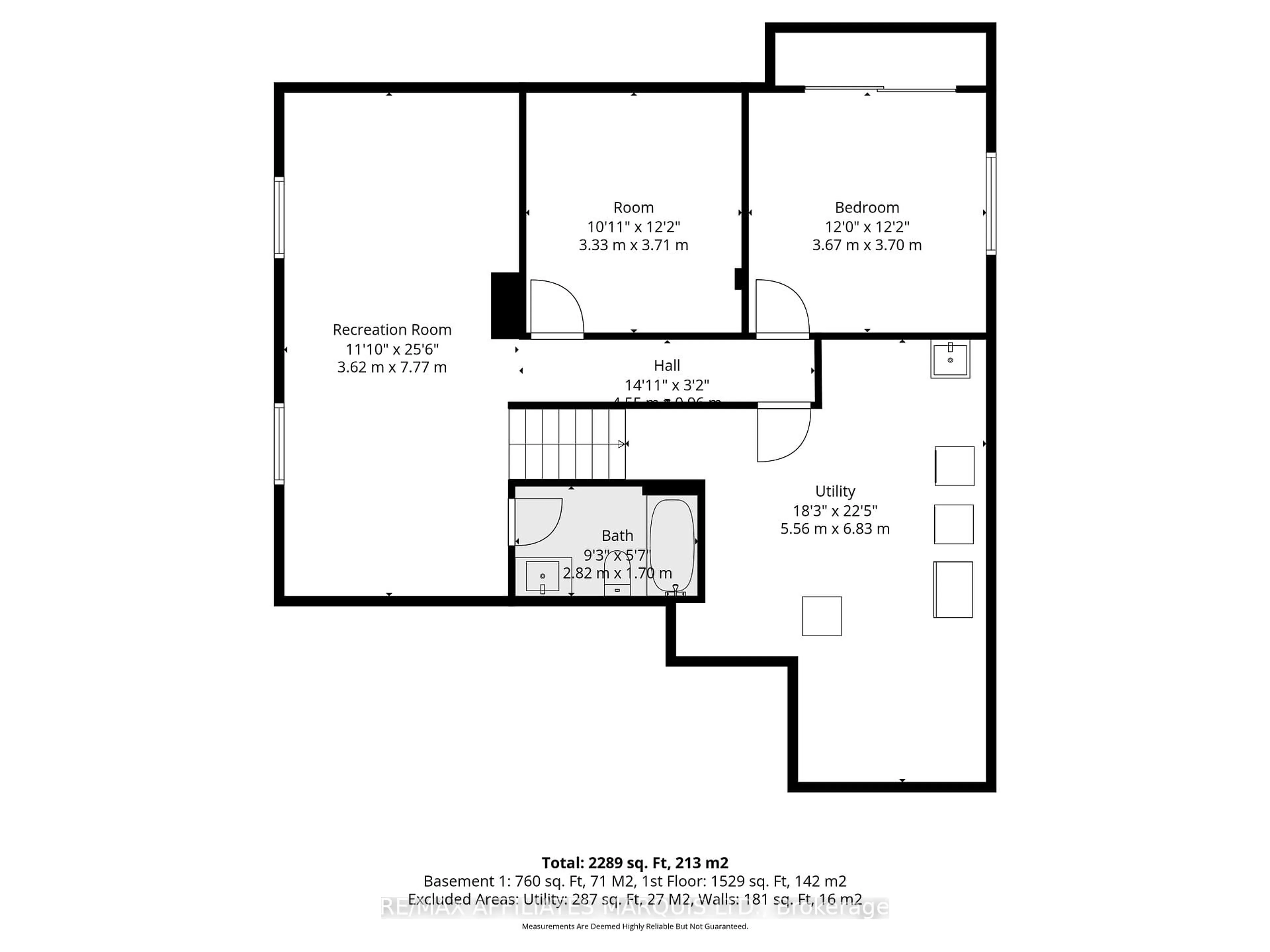 Floor plan for 109 Bellwood Dr, Cornwall Ontario K6H 7M3