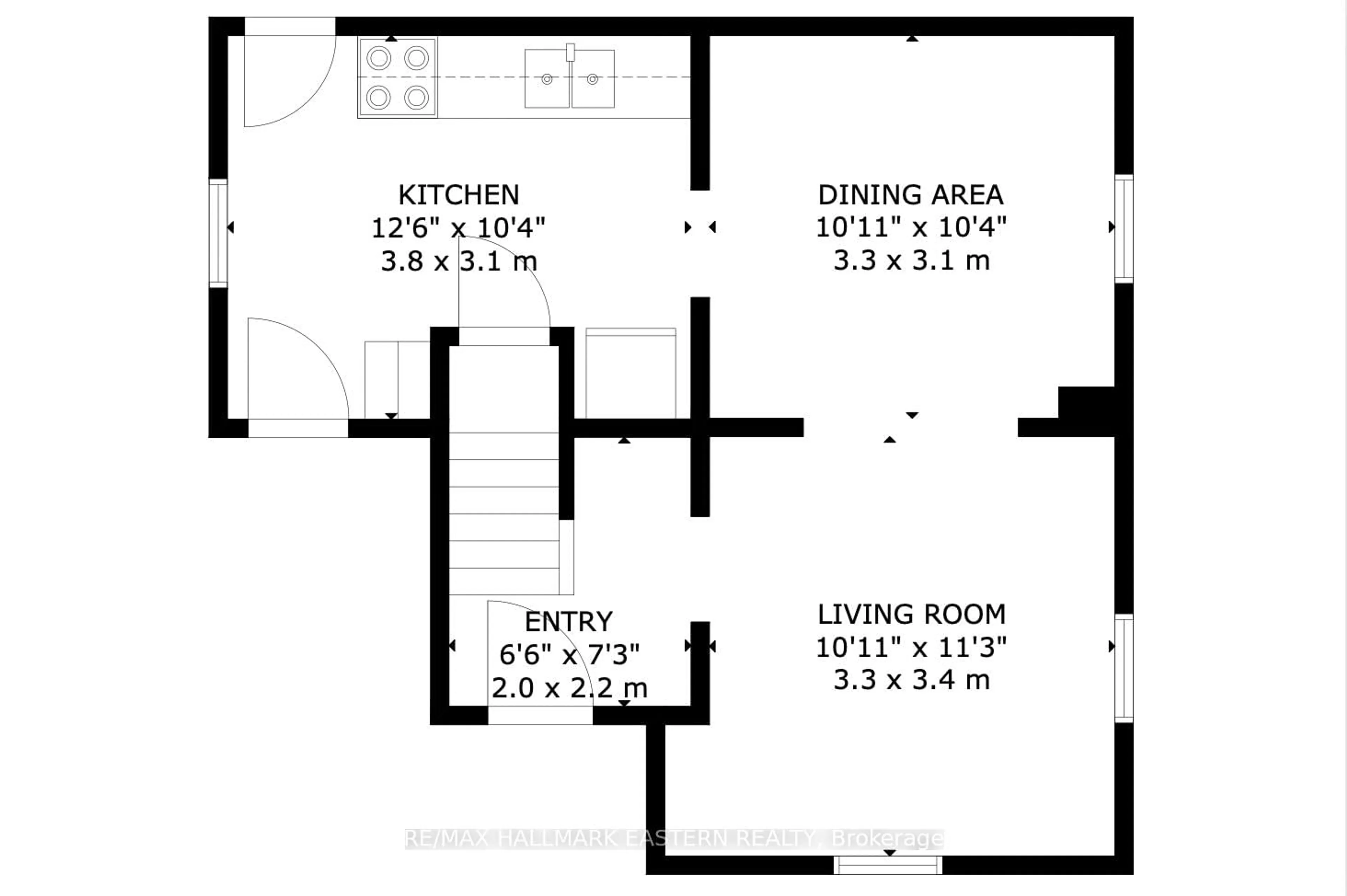 Floor plan for 198 Hazlitt St, Peterborough Ontario K9H 1L7