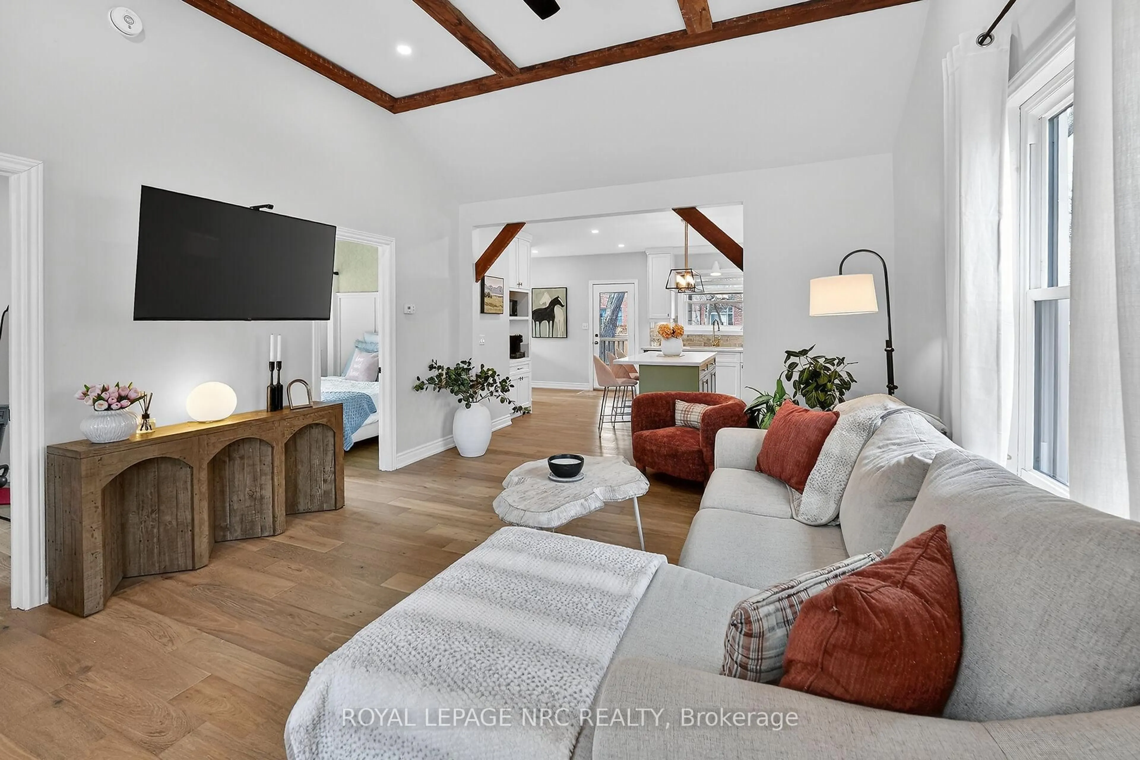 Living room with furniture, ceramic/tile floor for 23 Rodman St, St. Catharines Ontario L2R 5C9