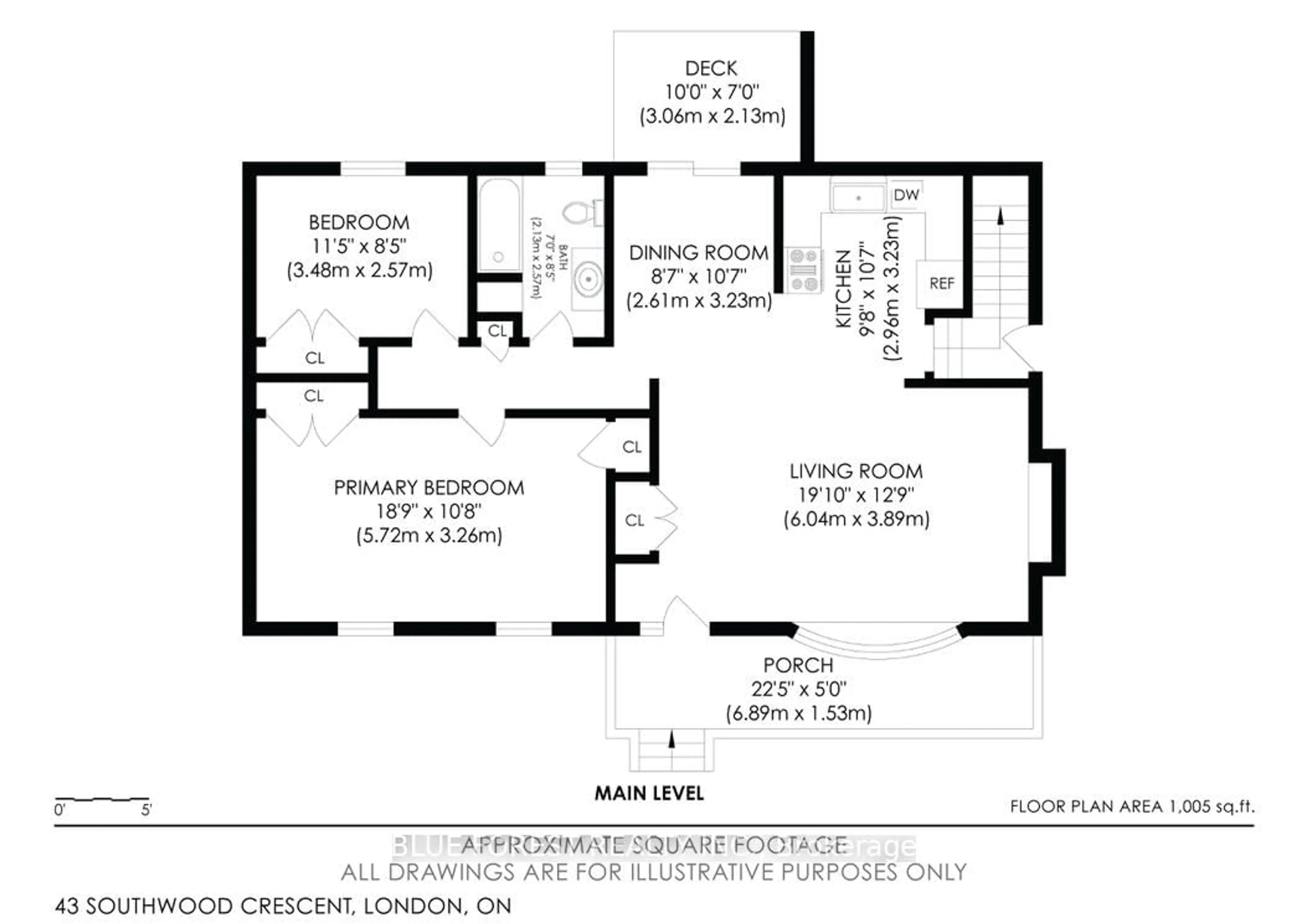 Floor plan for 43 Southwood Cres, London South Ontario N6J 1S8