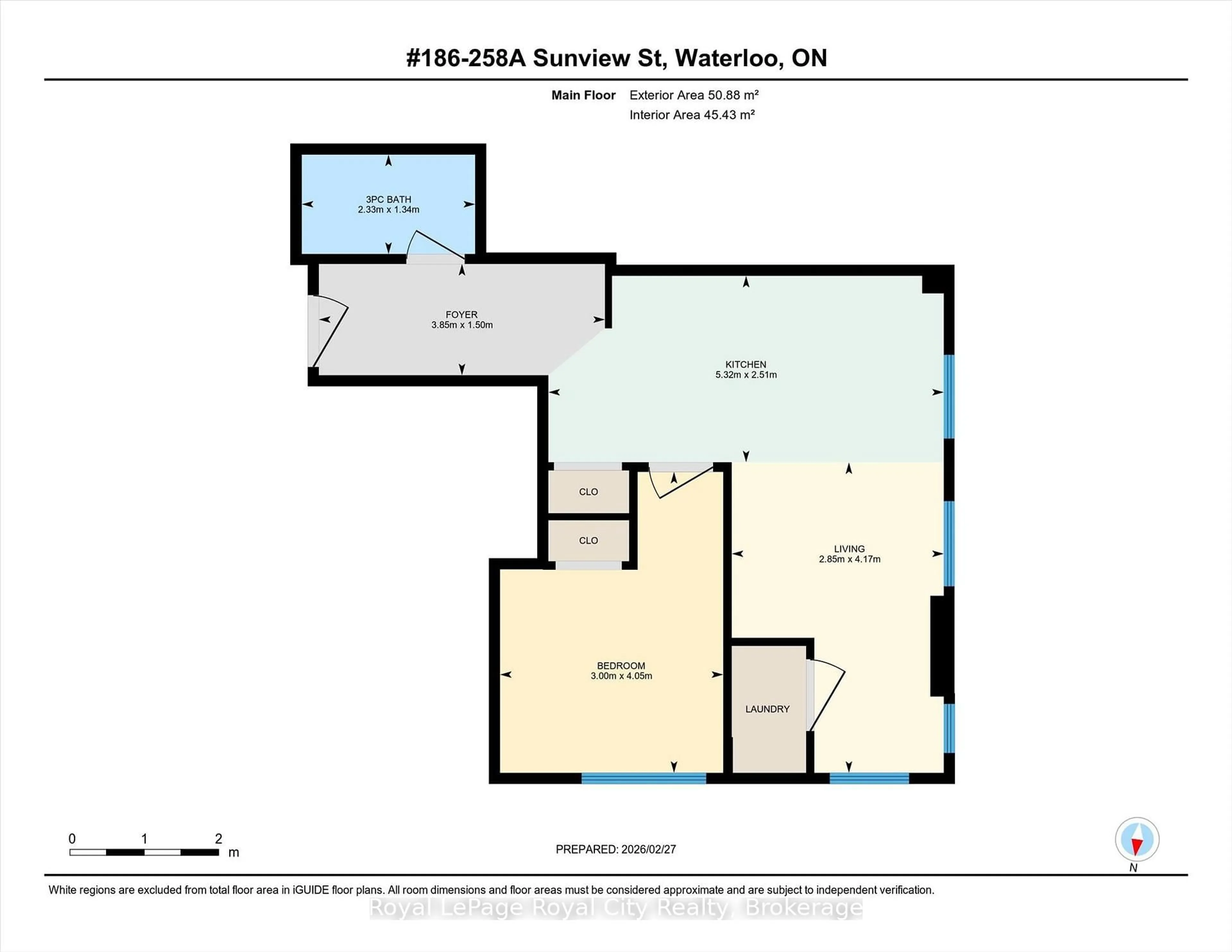 Floor plan for 258A Sunview St #186, Waterloo Ontario N2L 0H6