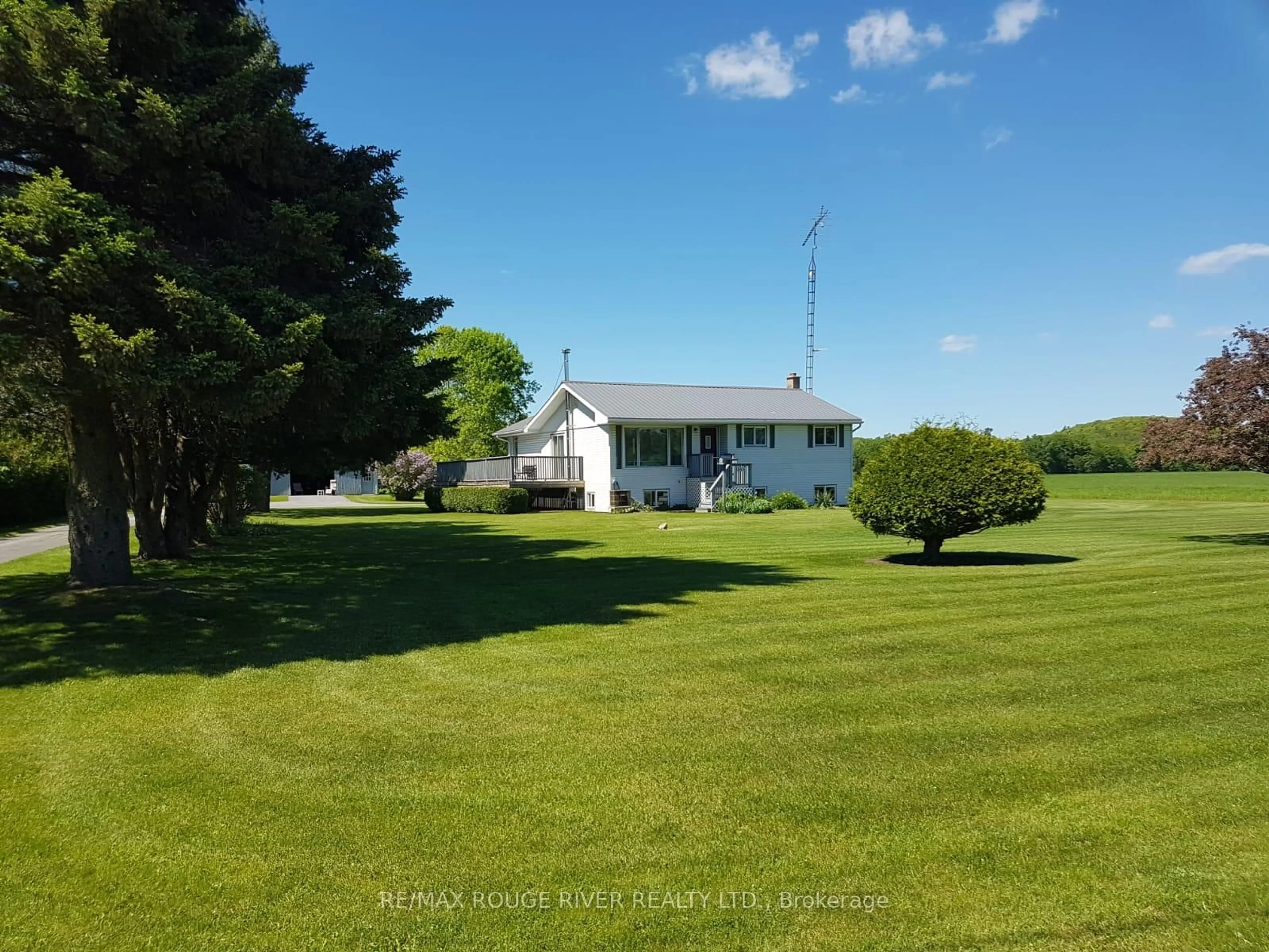 A pic from outside/outdoor area/front of a property/back of a property/a pic from drone, water/lake/river/ocean view for 566 Sandy Flats Rd, Trent Hills Ontario K0K 2X0
