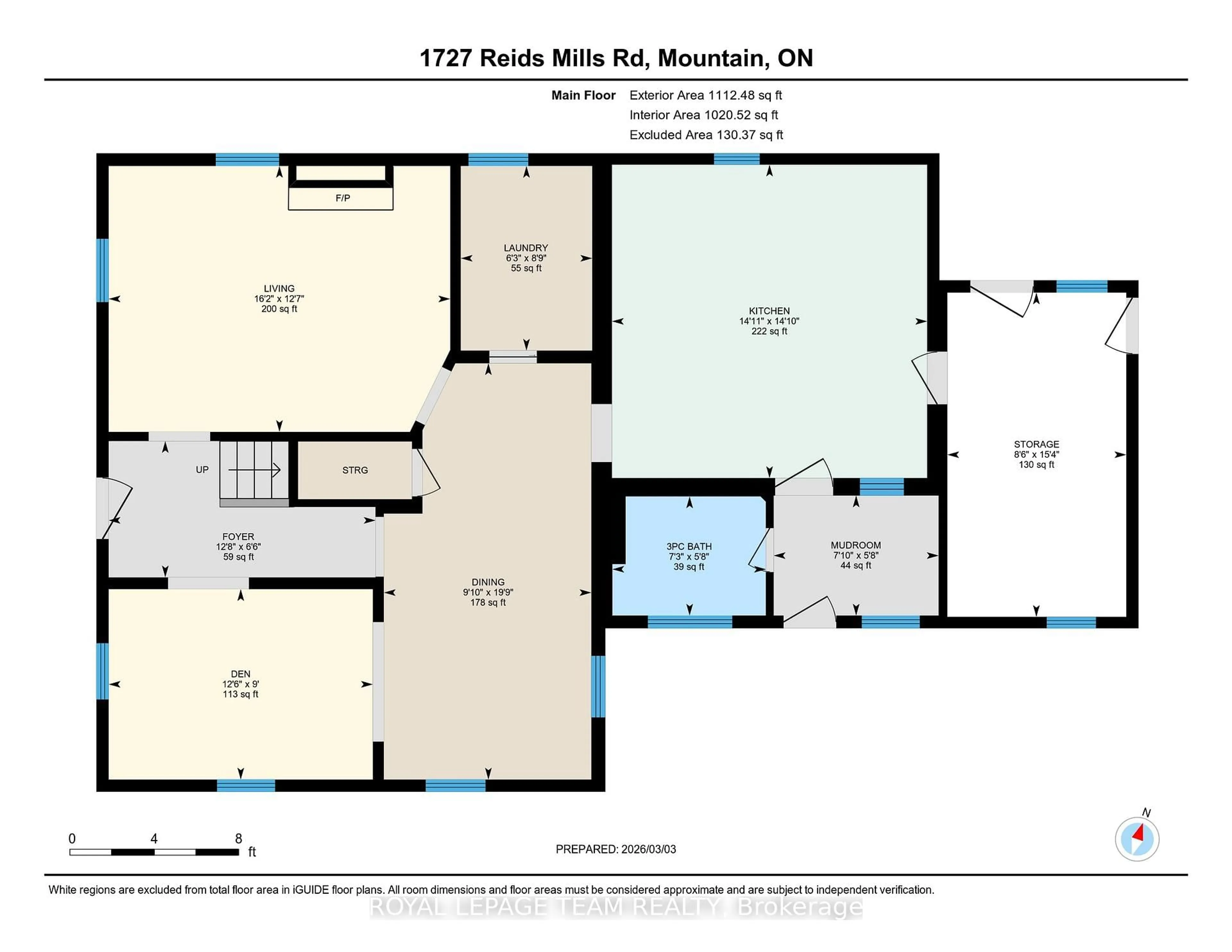 Floor plan for 1727 Reids Mills Rd, North Dundas Ontario K0E 1S0