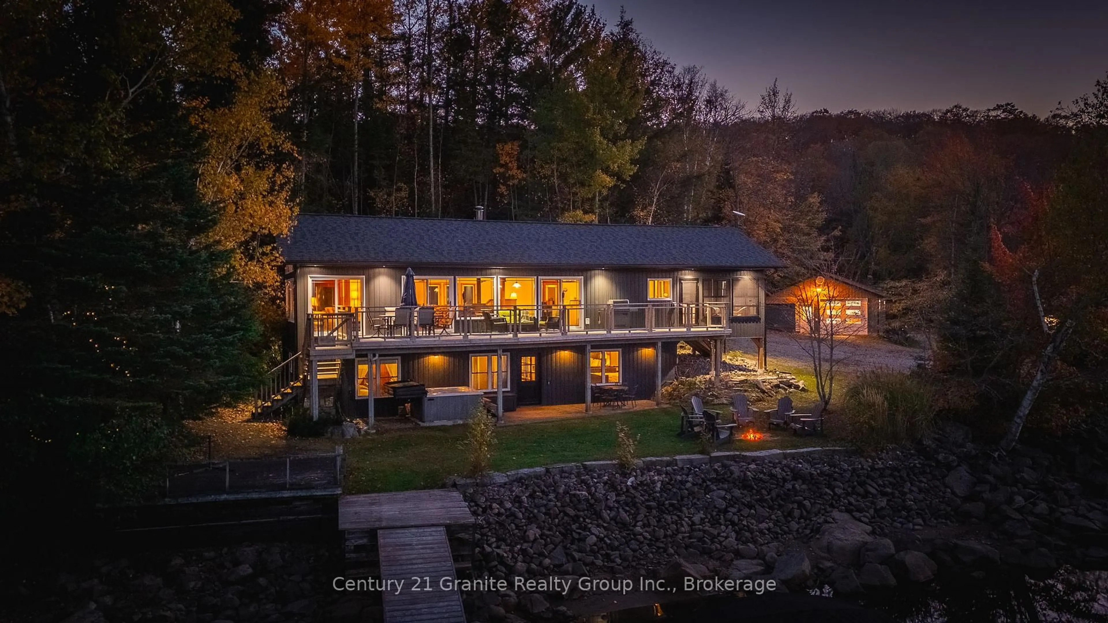 A pic from outside/outdoor area/front of a property/back of a property/a pic from drone, water/lake/river/ocean view for 1526 Curry Rd, Dysart et al Ontario K0M 2K0