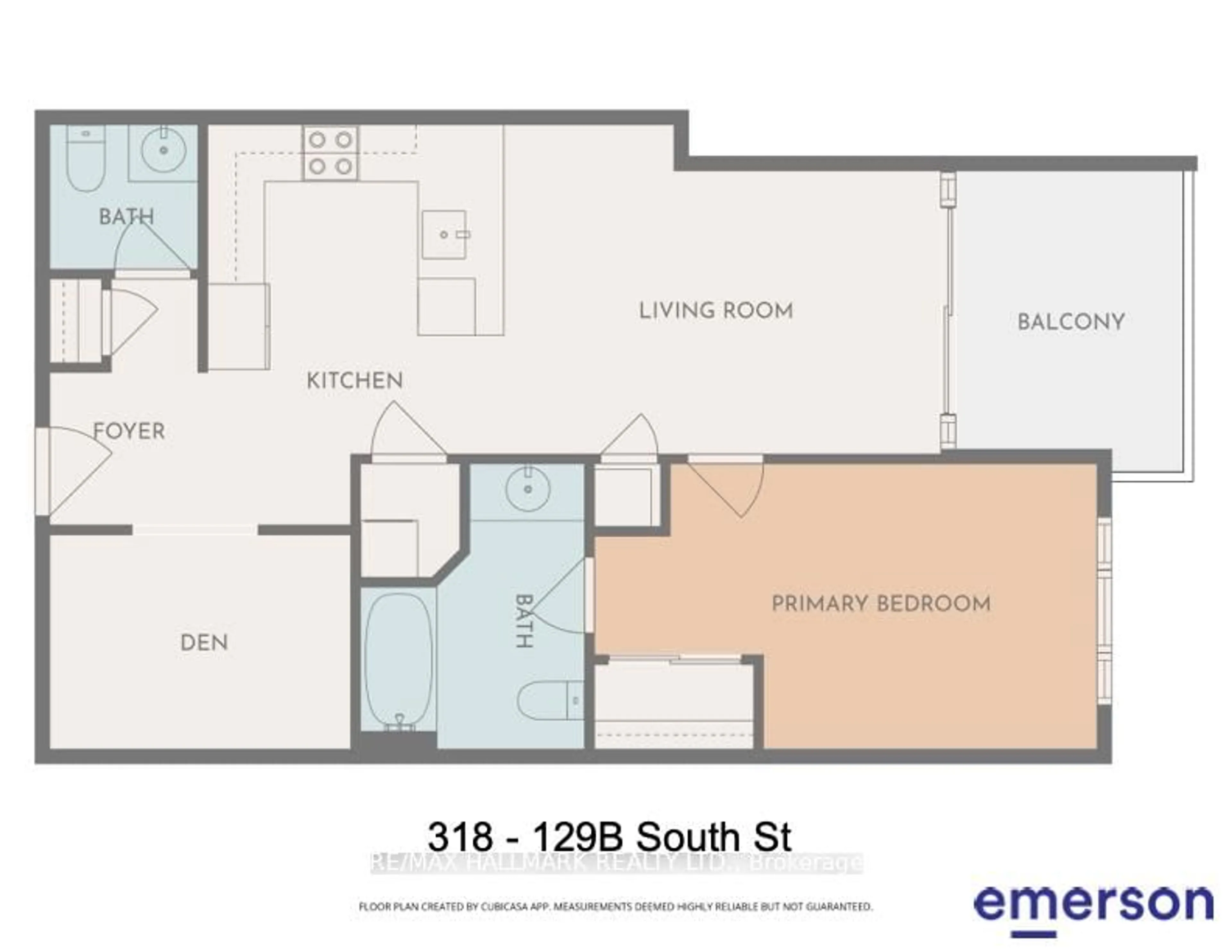 Floor plan for 129b South St #318, Gananoque Ontario K7G 0B1
