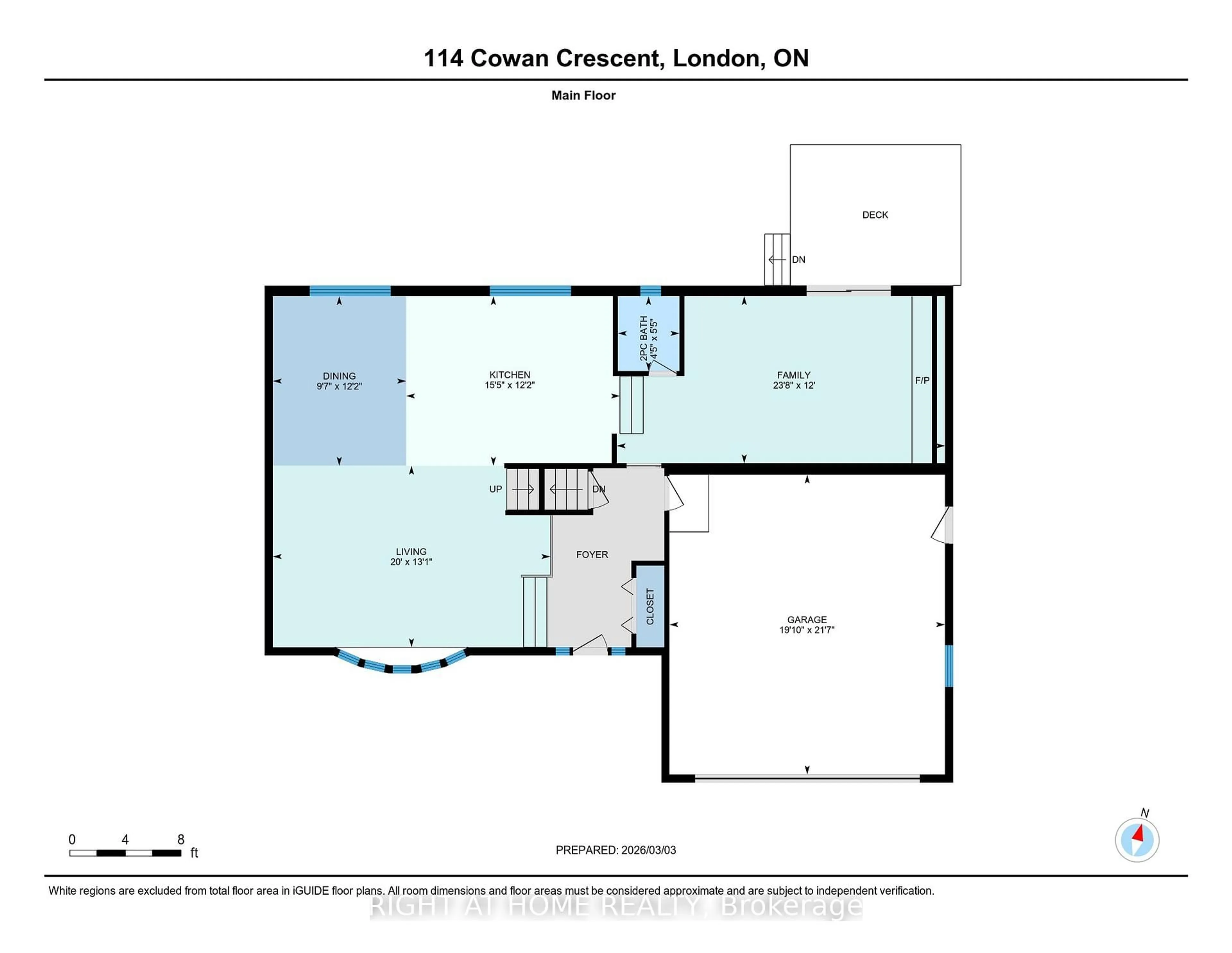 Floor plan for 114 Cowan Cres, London South Ontario N6C 2V7