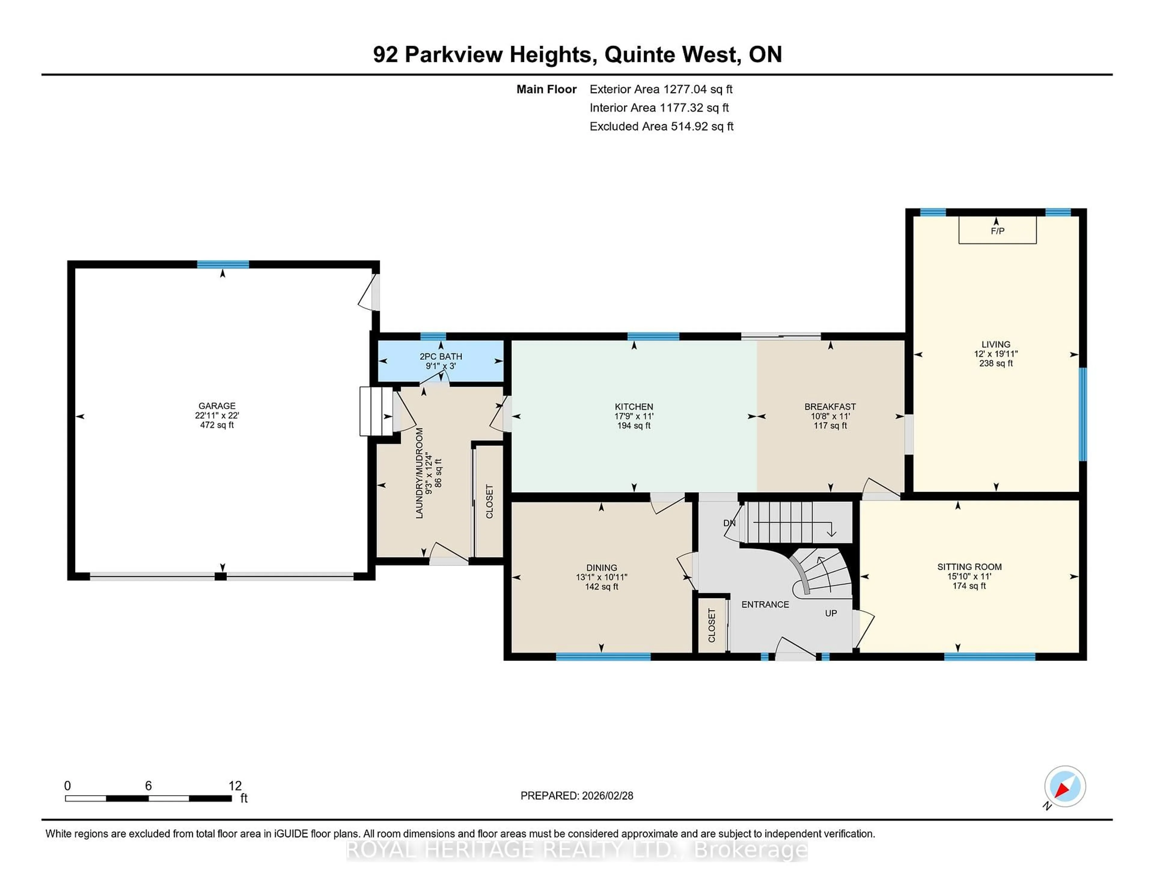 Floor plan for 92 Parkview Hts, Quinte West Ontario K8V 6P5