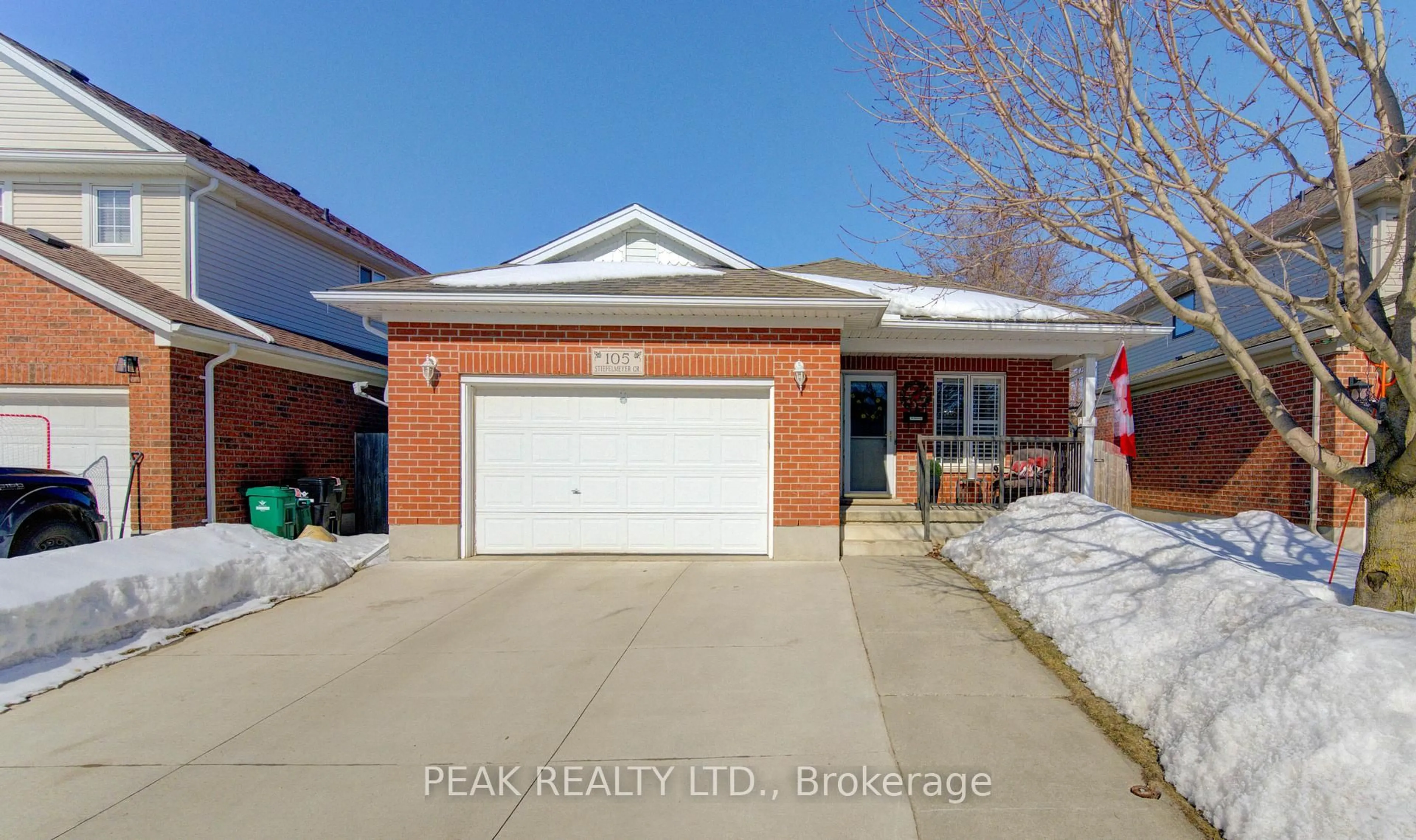 Home with brick exterior material, street for 105 Stiefelmeyer Cres, Wilmot Ontario N3A 4K6