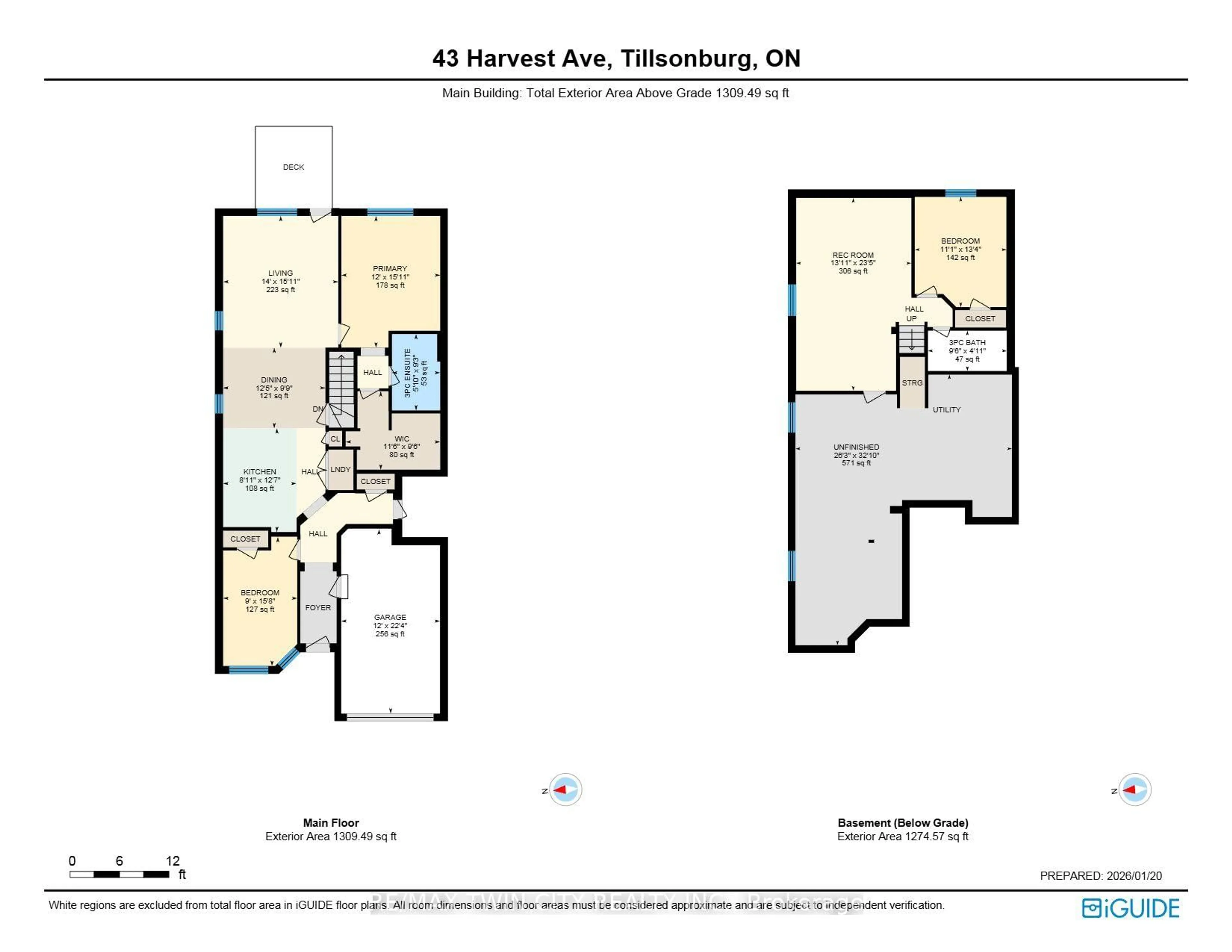 Floor plan for 43 Harvest Ave, Tillsonburg Ontario N4G 0H9