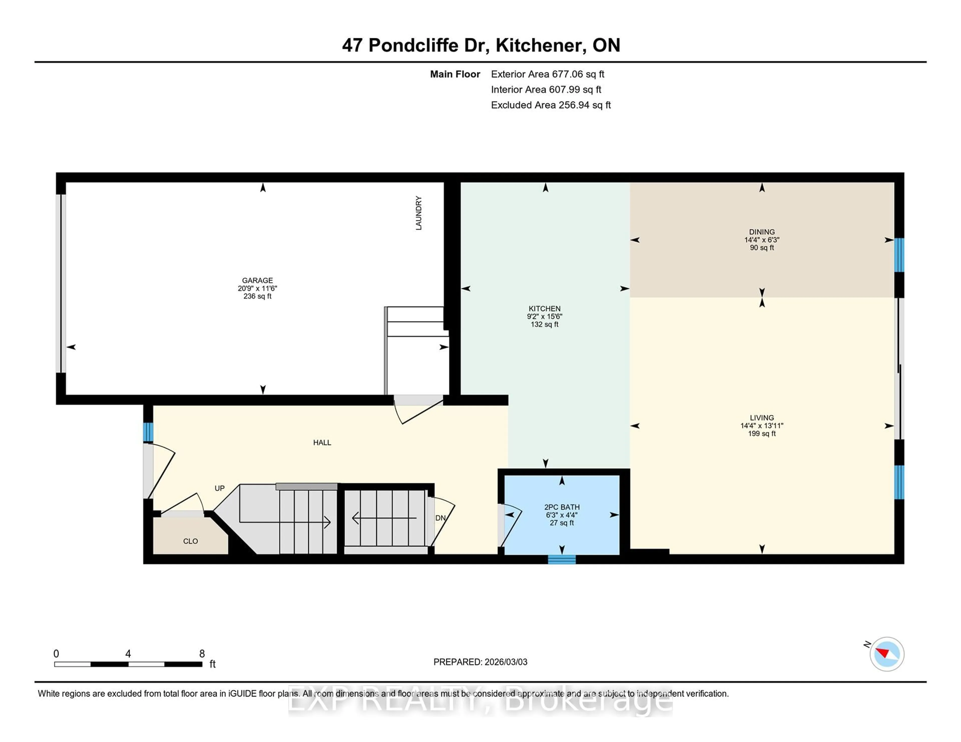 Floor plan for 47 Pondcliffe Dr, Kitchener Ontario N2R 0M3