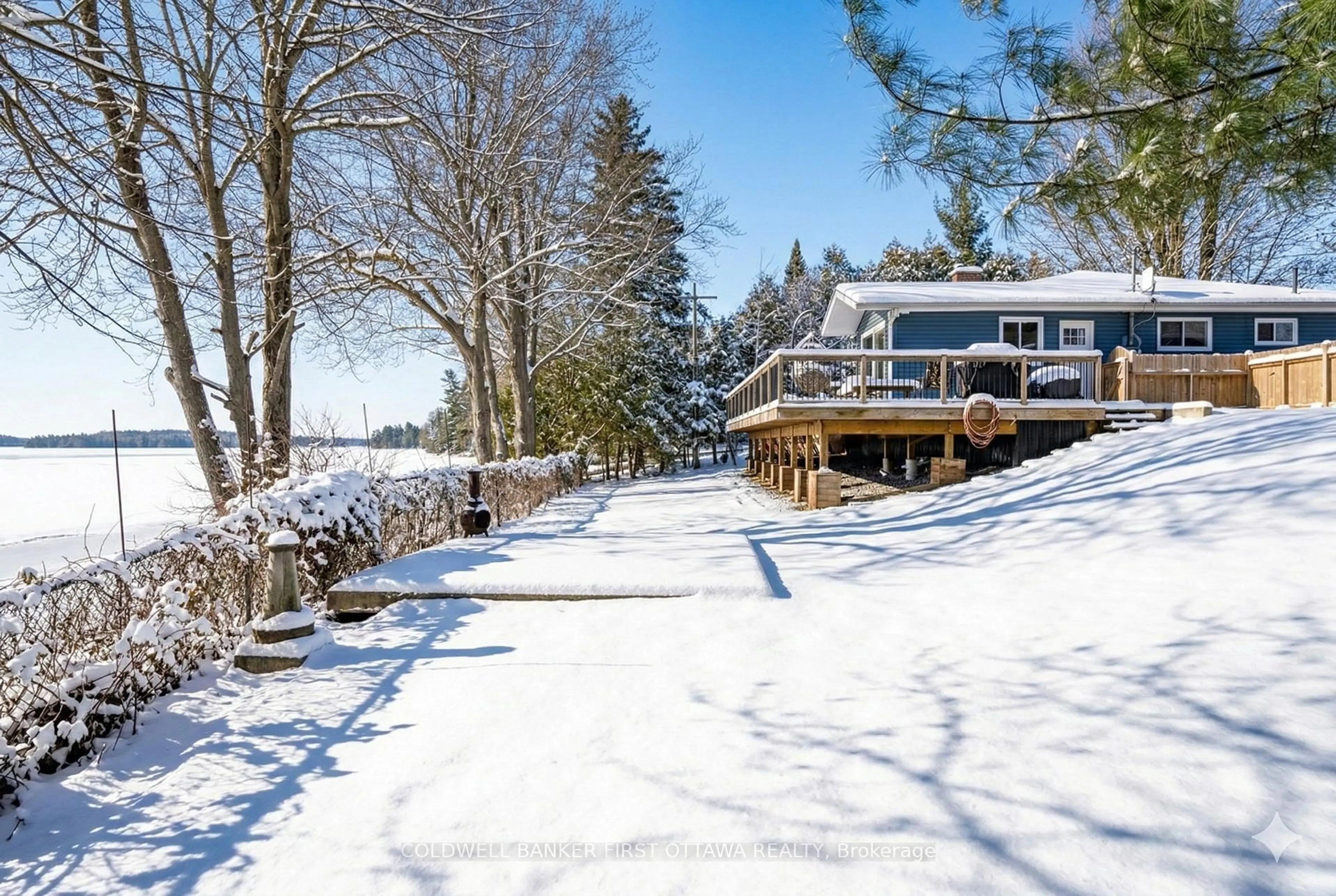 Patio, water/lake/river/ocean view for 889 Jones Point Rd, Perth Ontario K7H 3C7