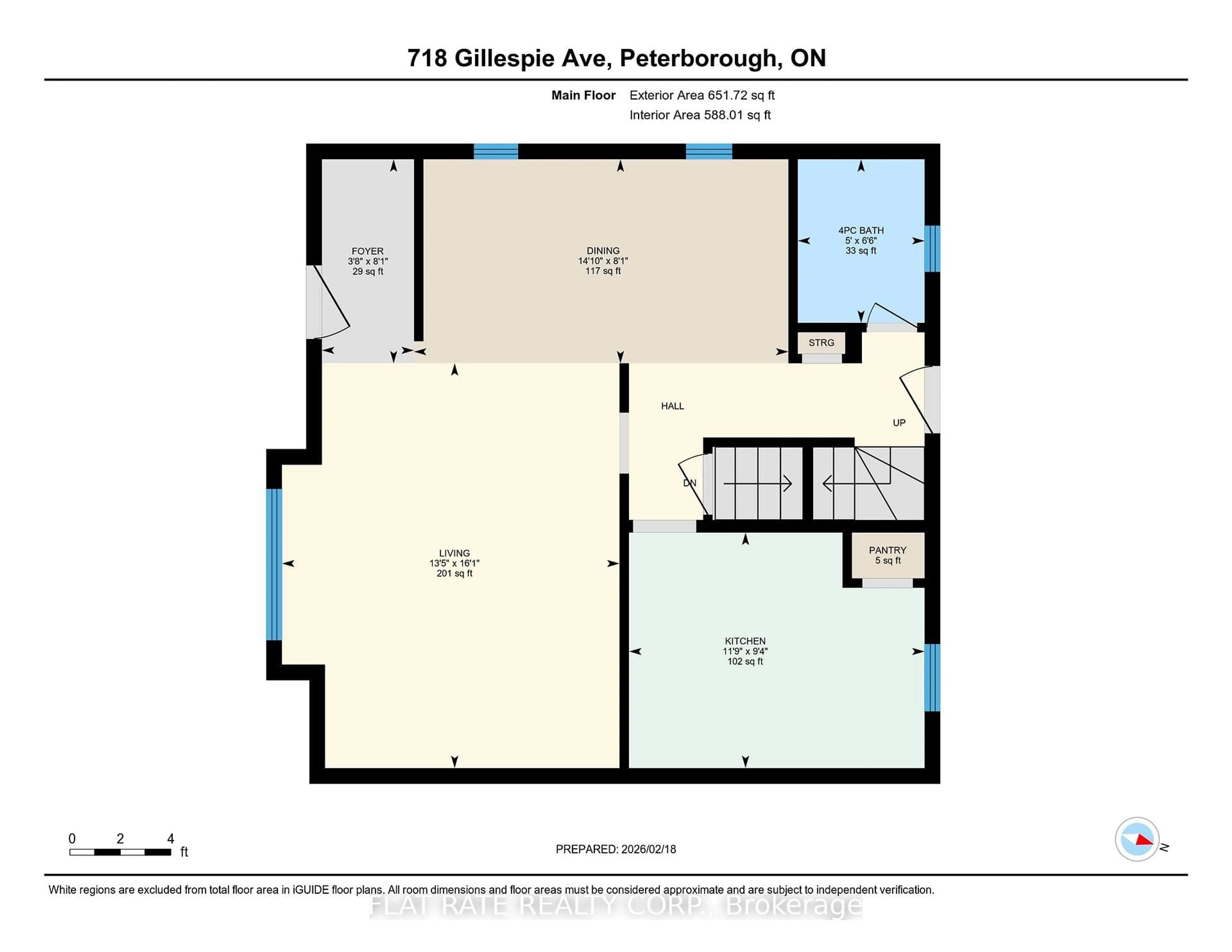 Floor plan for 718 GILLESPIE Ave, Peterborough Ontario K9J 5N8