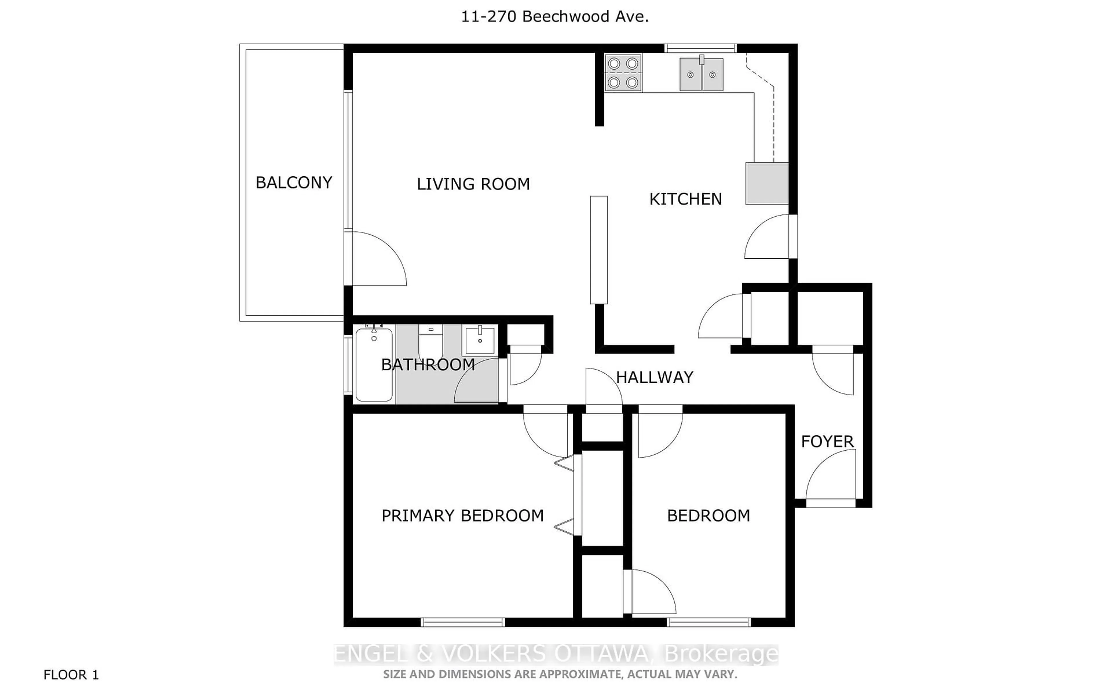Floor plan for 270 Beechwood Ave #11, Ottawa Ontario K1L 8A6