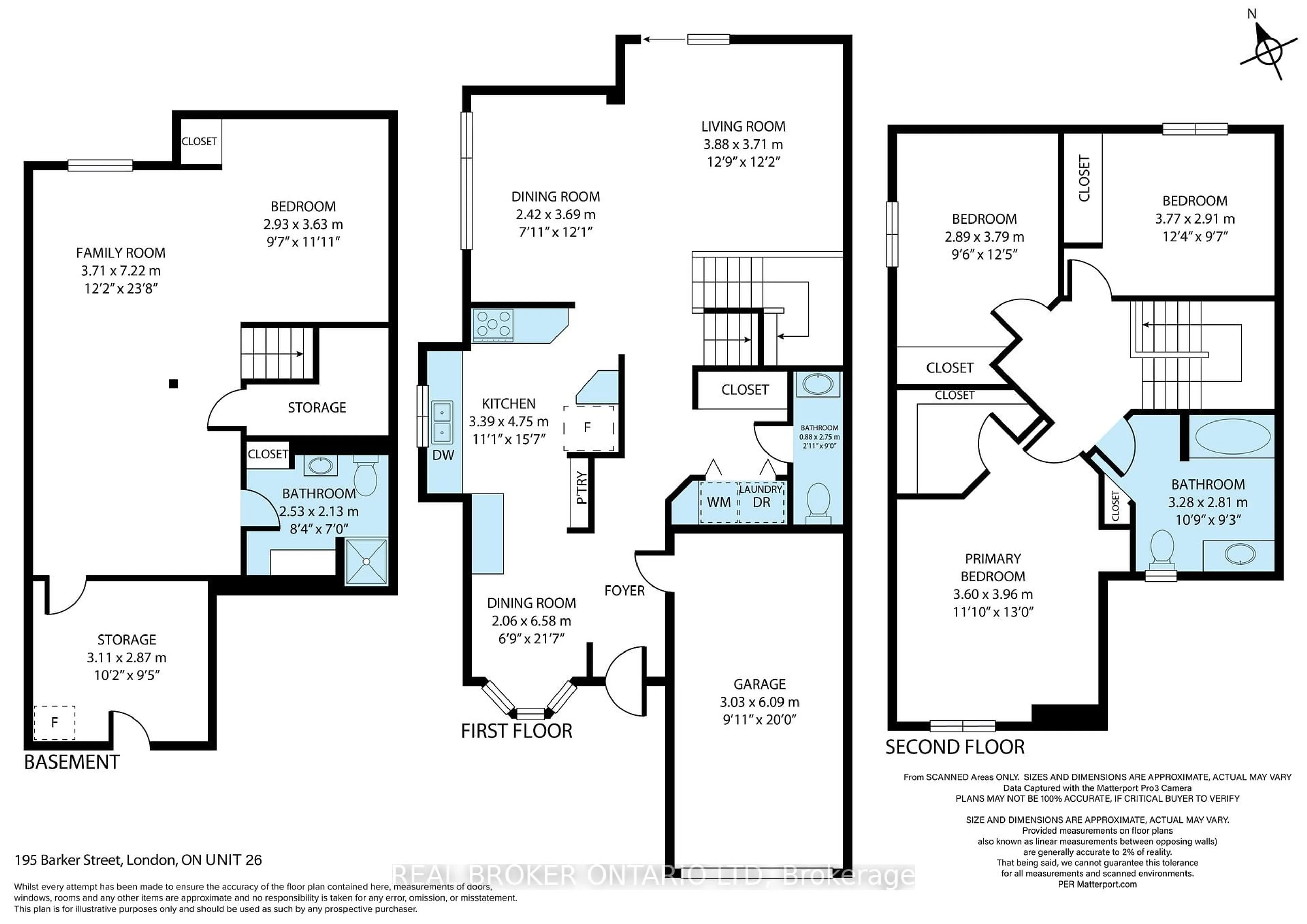 Floor plan for 195 Barker St #26, London East Ontario N5Y 1Y2