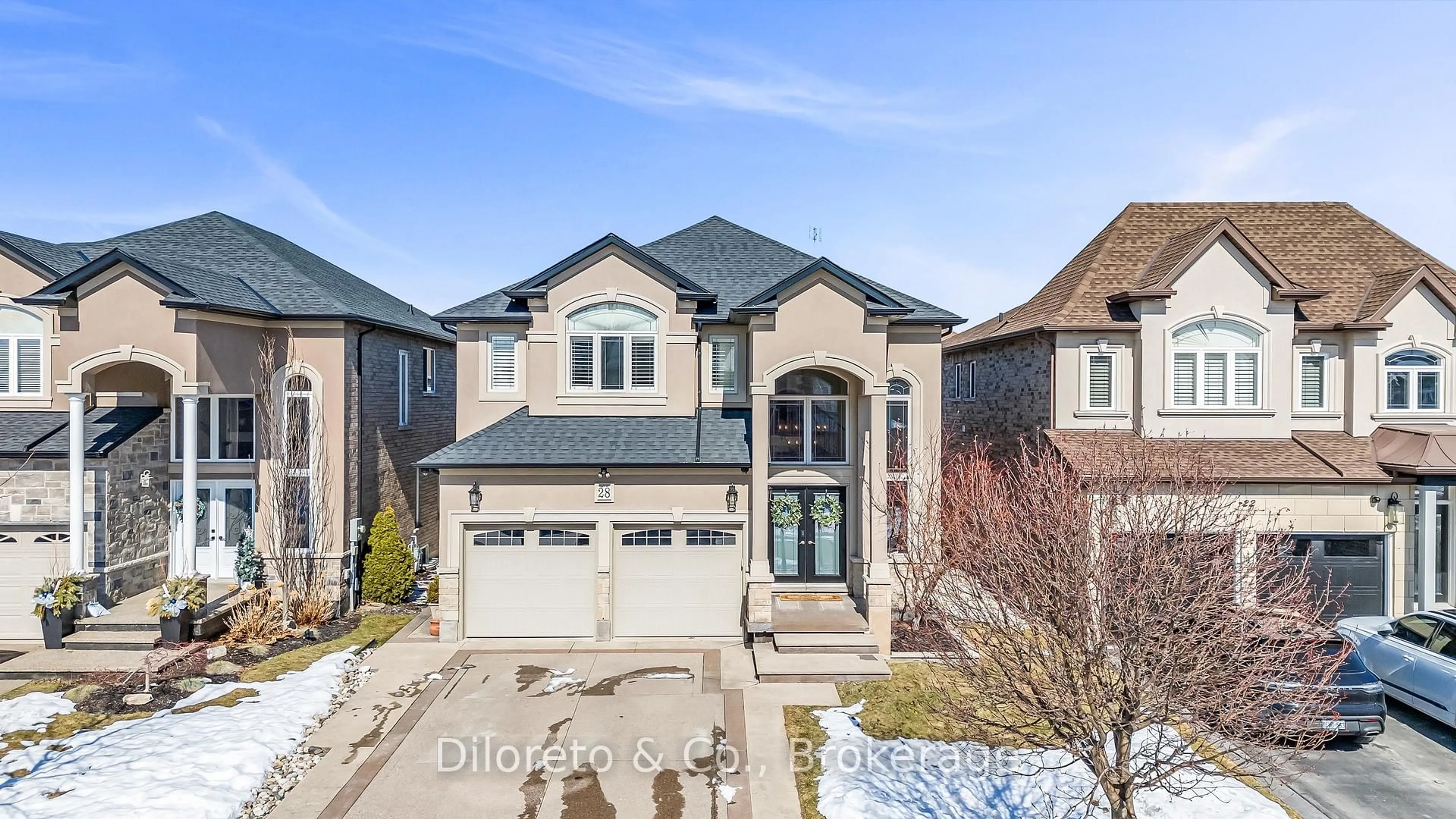 Home with brick exterior material, street for 28 Michelangelo Lane, Hamilton Ontario L9B 0C2