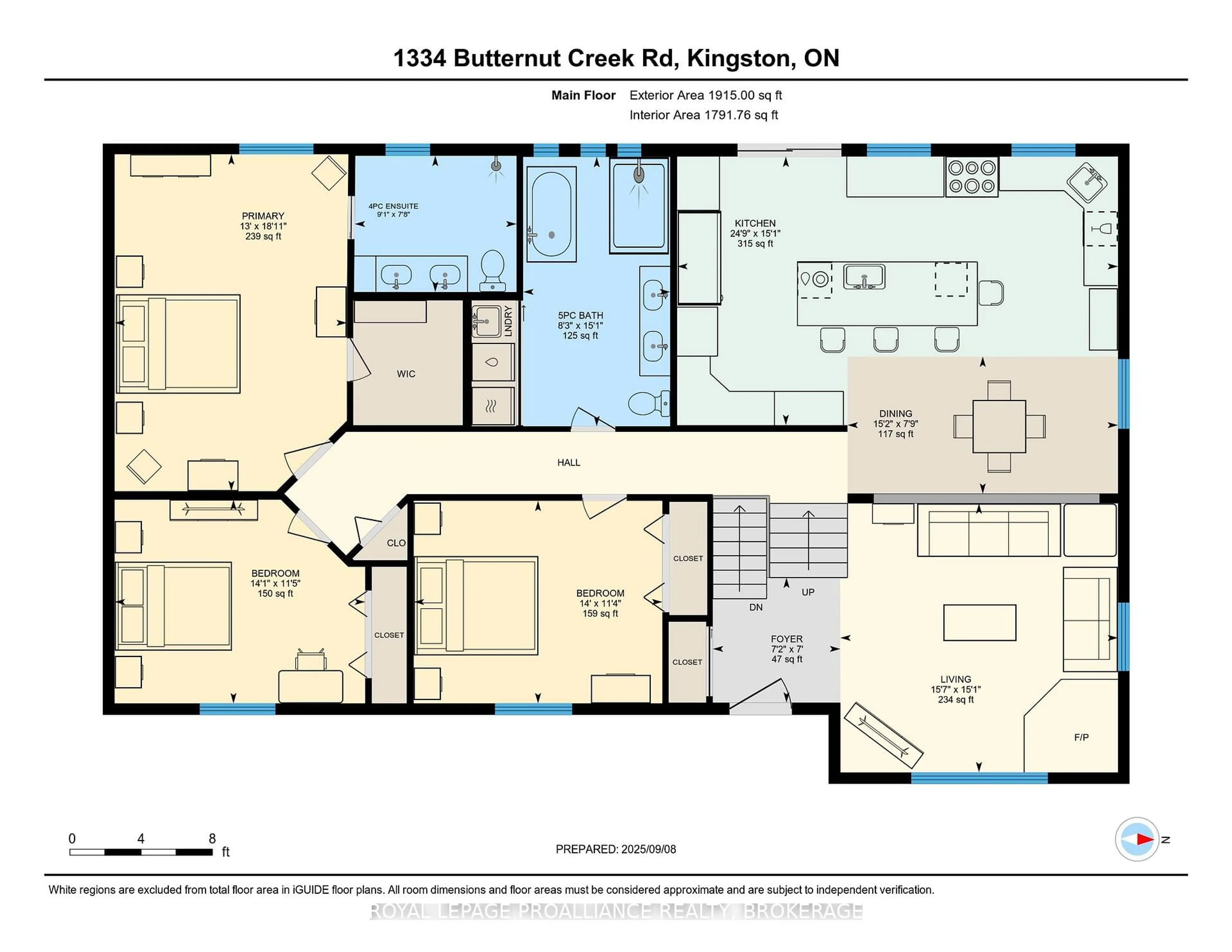 Floor plan for 1334 Butternut Creek Rd, Kingston Ontario K7L 4V3