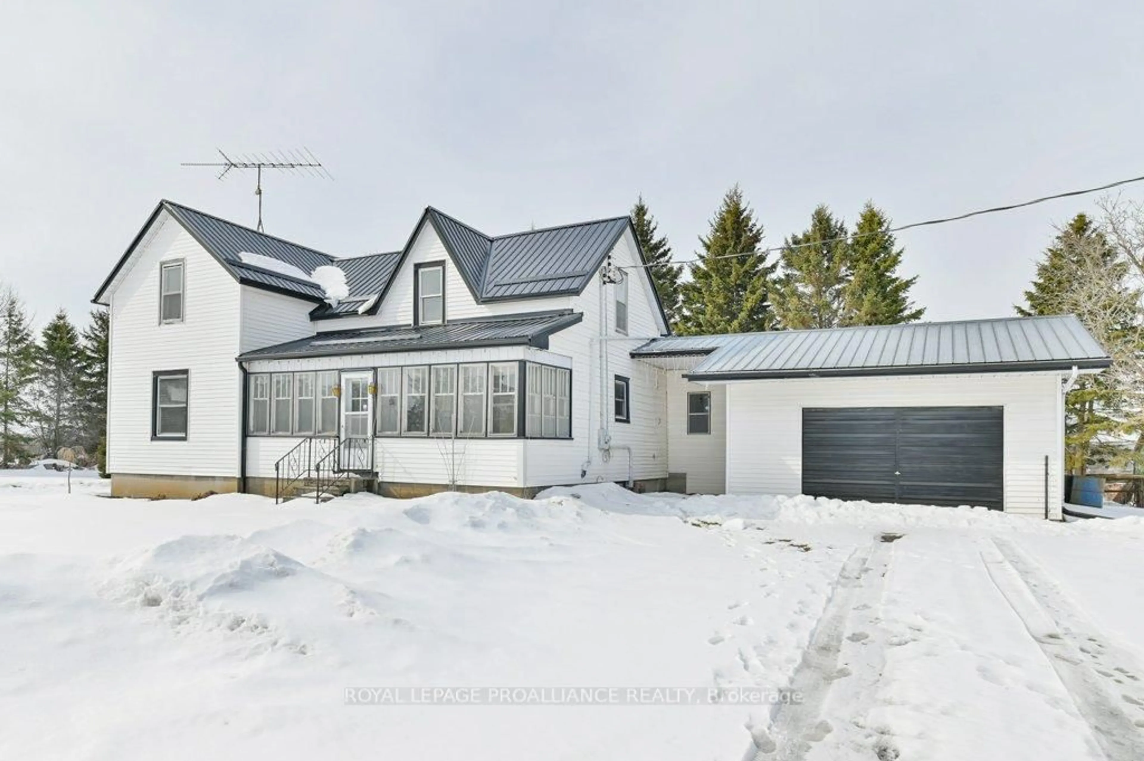 A pic from outside/outdoor area/front of a property/back of a property/a pic from drone, street for 1172 Salem Rd, Prince Edward County Ontario K0K 1T0