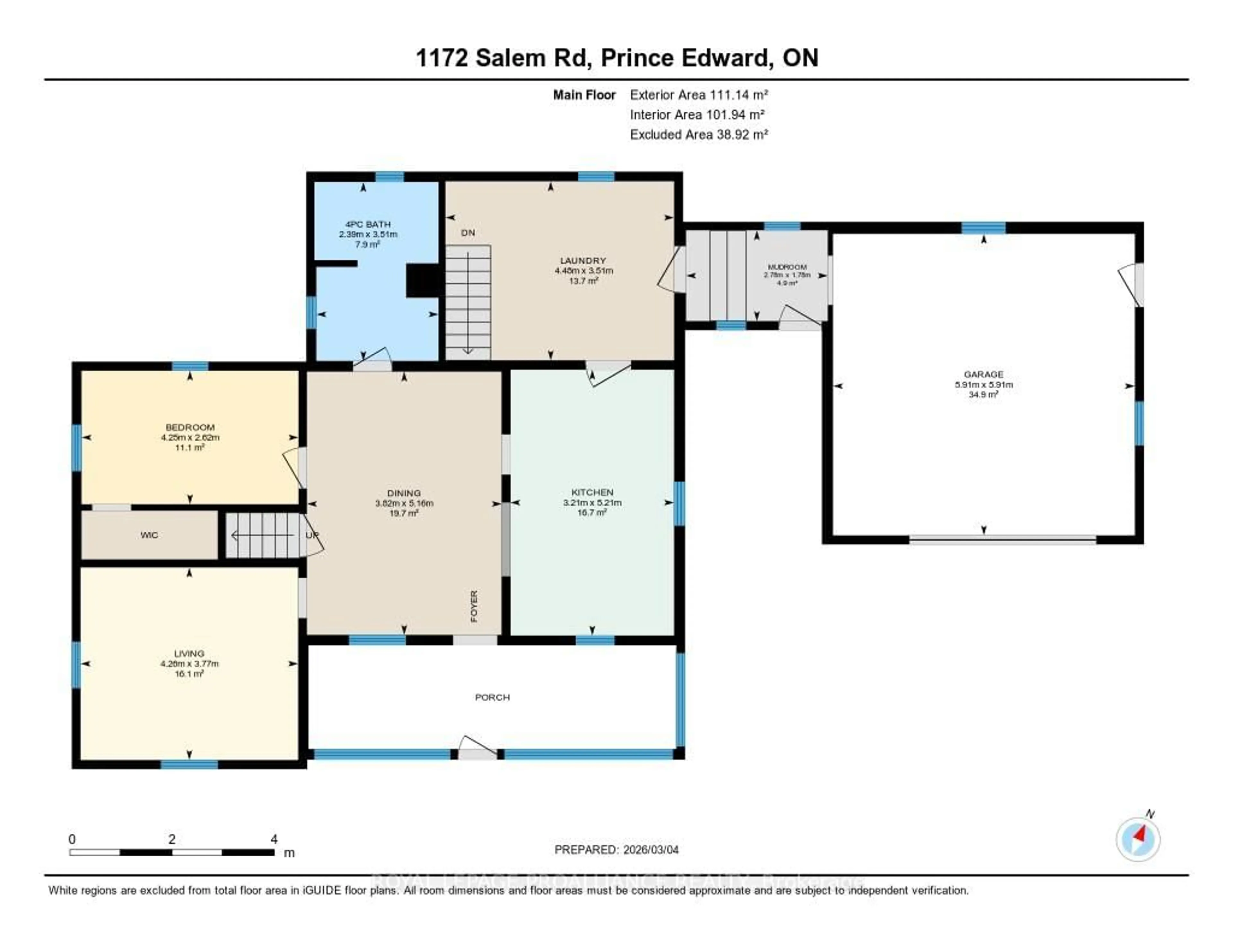 Floor plan for 1172 Salem Rd, Prince Edward County Ontario K0K 1T0