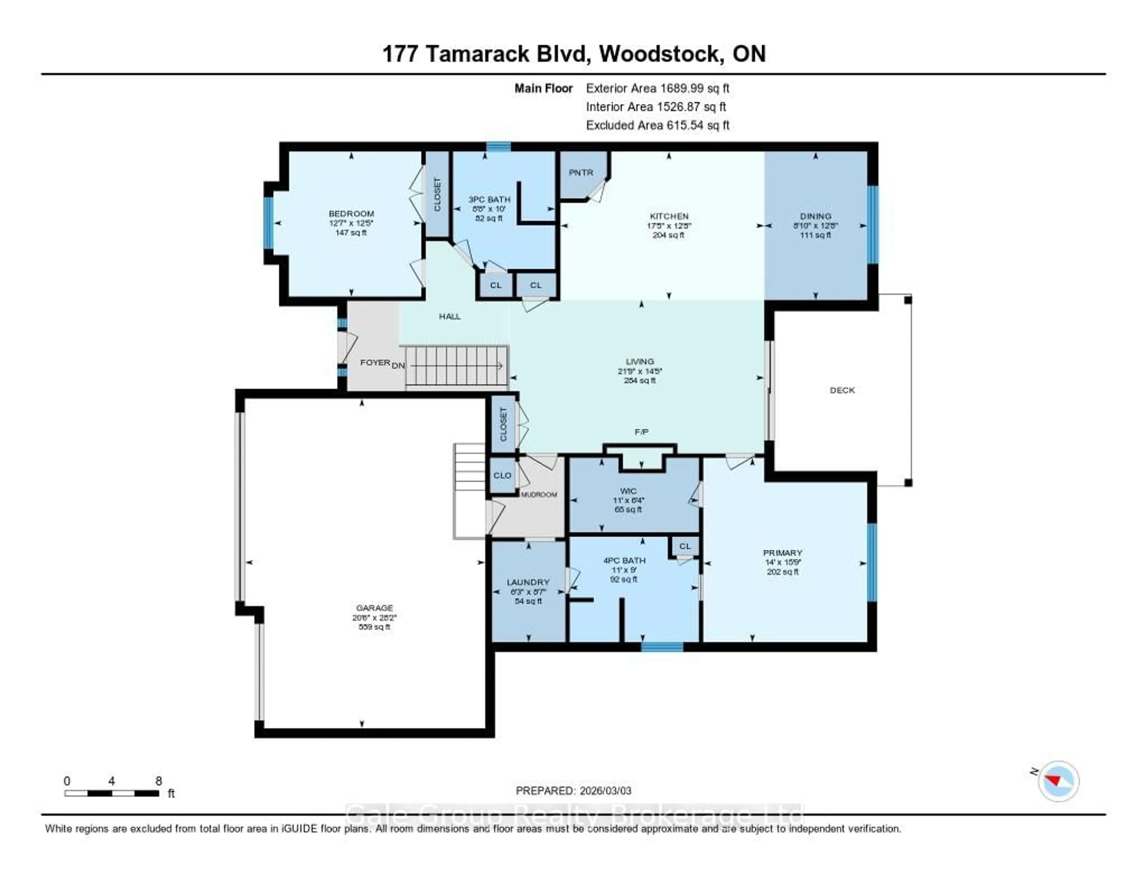 Floor plan for 177 Tamarack Blvd, Woodstock Ontario N4S 0E2