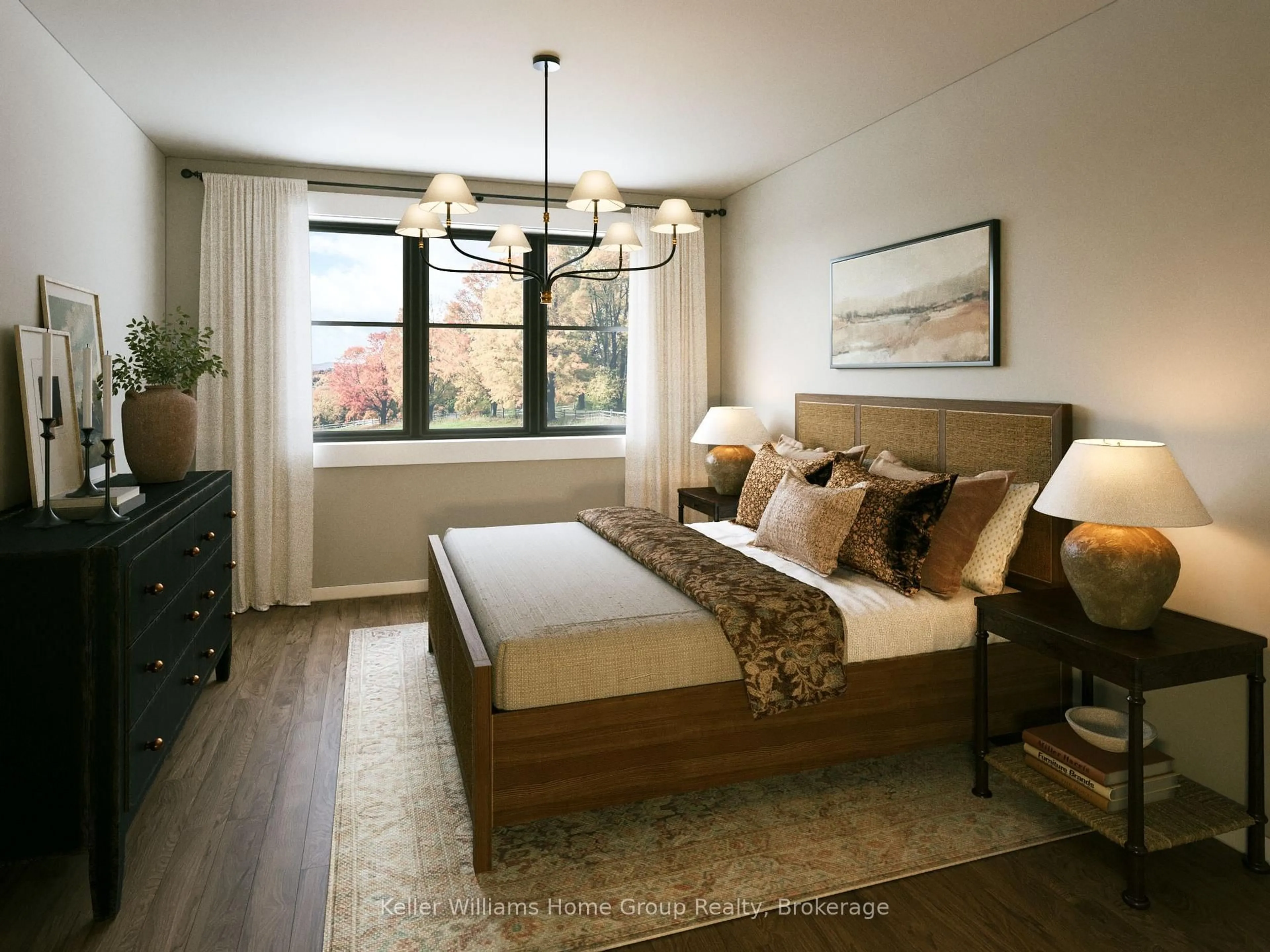 Bedroom with bed, unknown for 17 Quibell Lane, Centre Wellington Ontario N0B 1S0