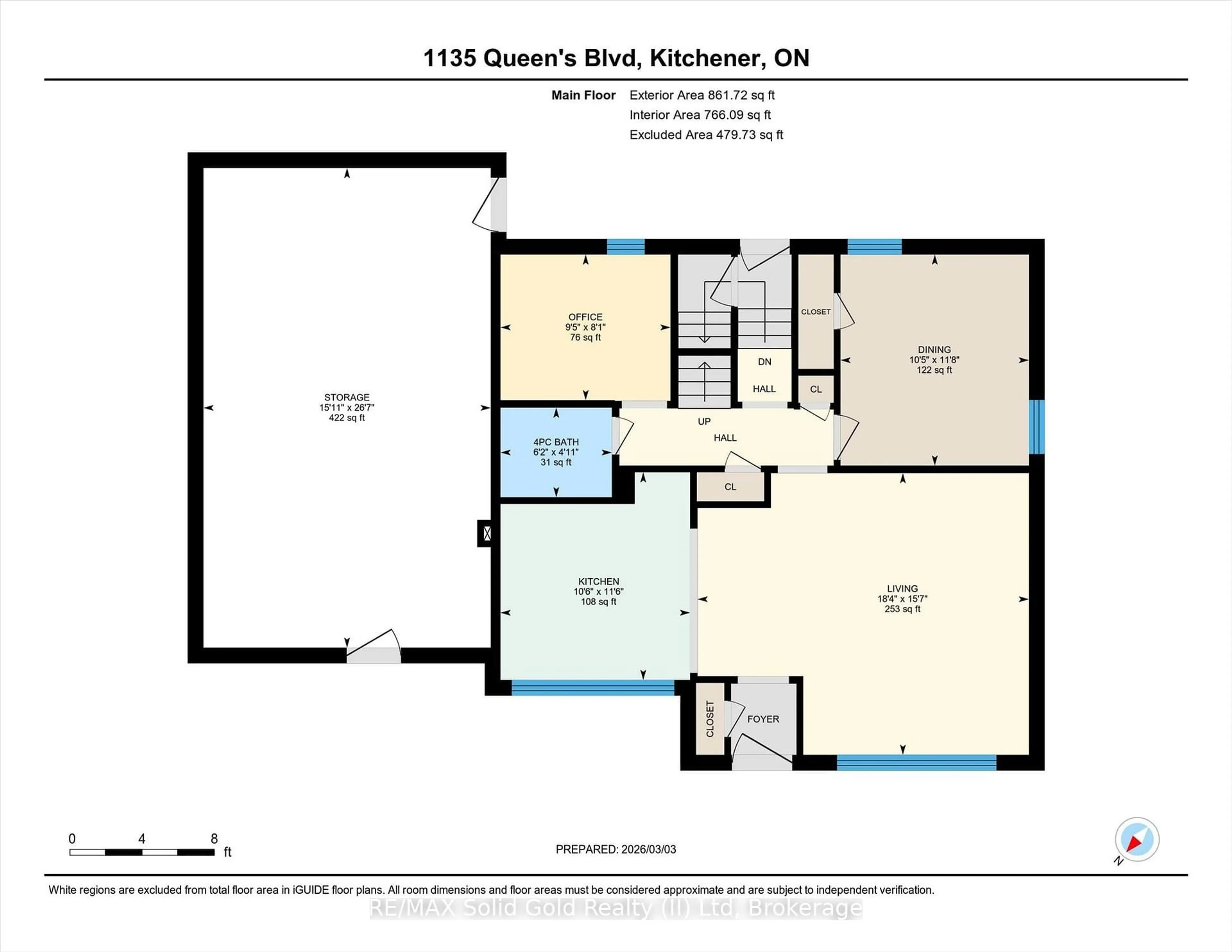 Floor plan for 1135 Queens Blvd, Kitchener Ontario N2M 1B9