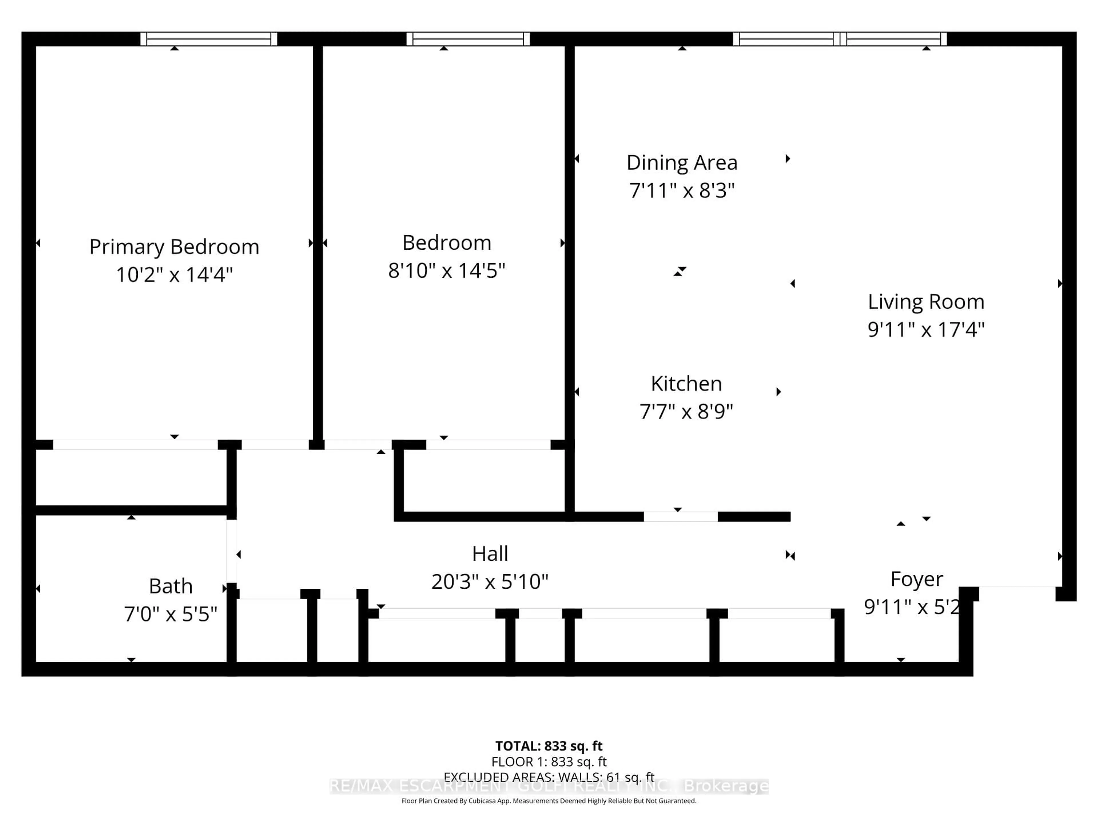 Floor plan for 264 Oakdale Ave #102, St. Catharines Ontario L2P 2K4