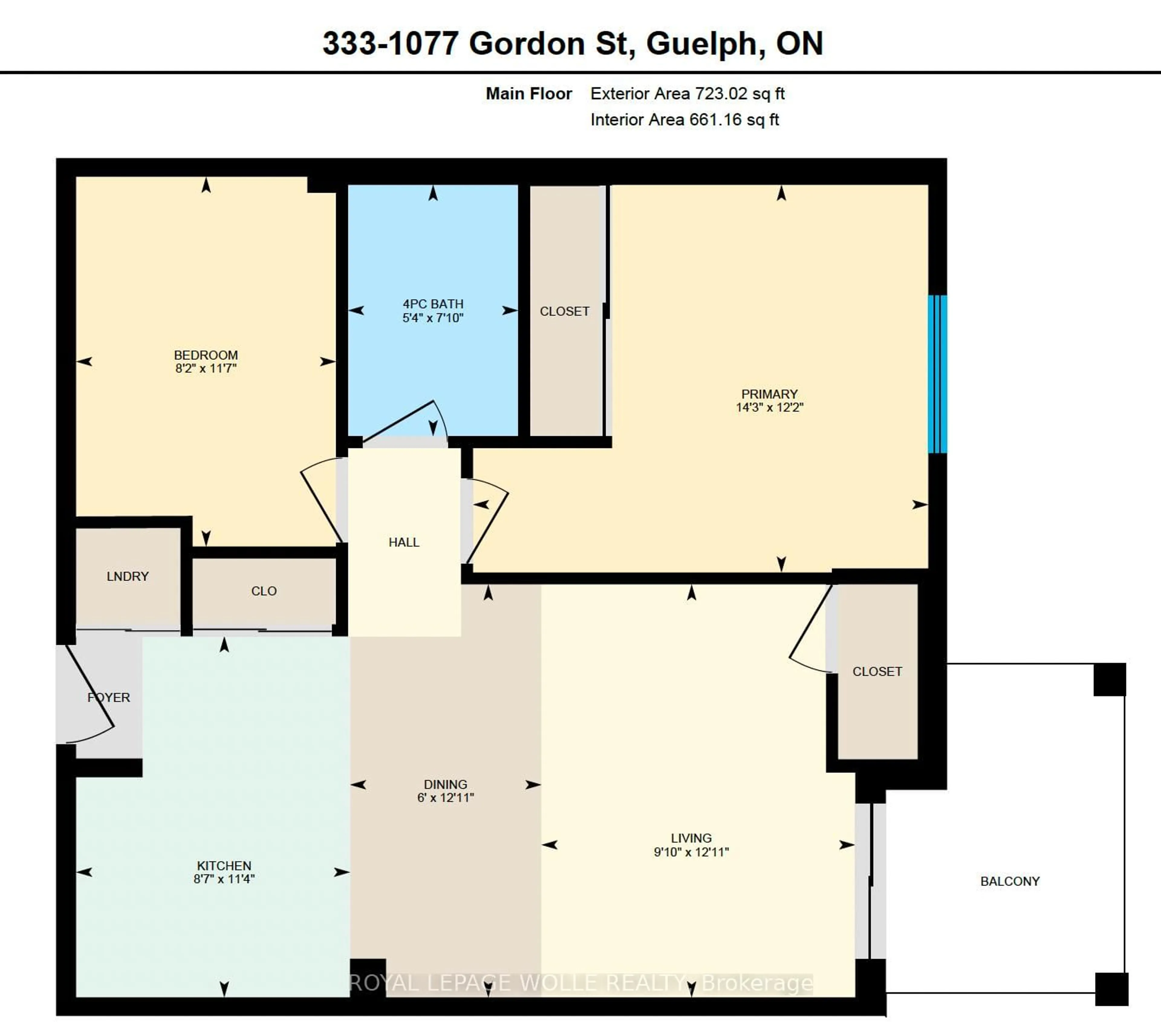 Floor plan for 1077 Gordon St #333, Guelph Ontario N1G 0E3