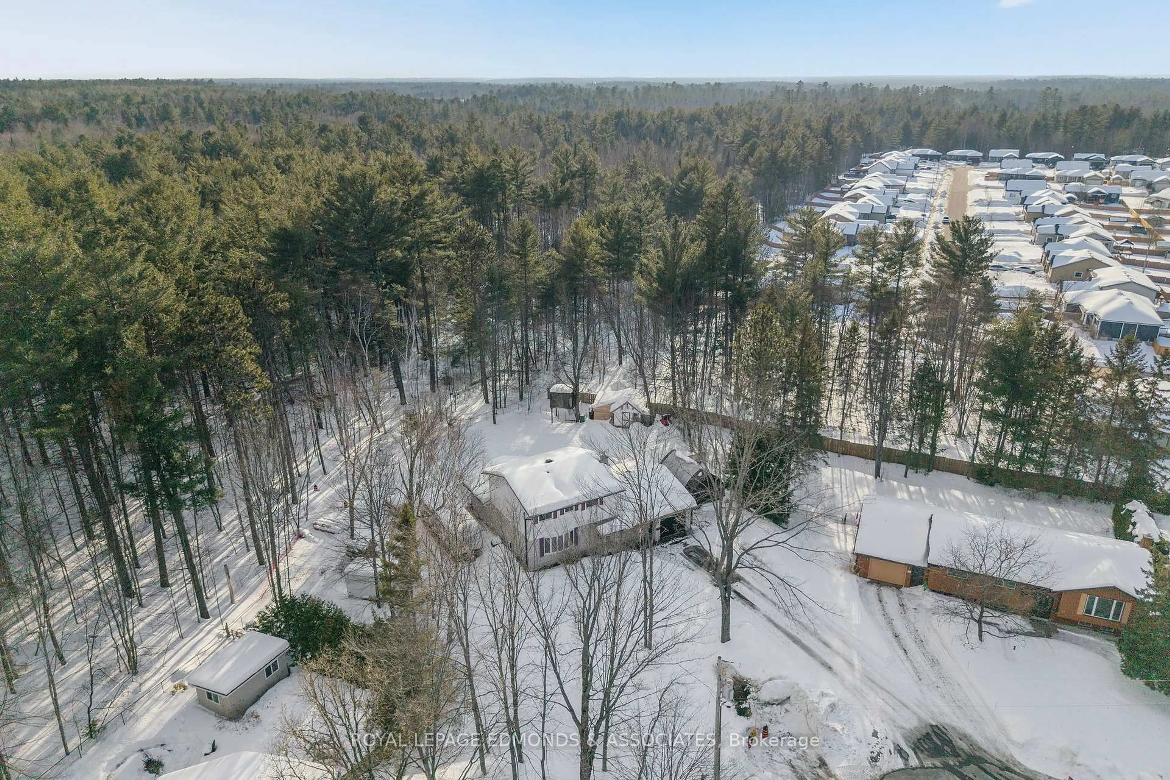 A pic from outside/outdoor area/front of a property/back of a property/a pic from drone, forest/trees view for 43 Lisa Cres, Petawawa Ontario K8H 2Z8