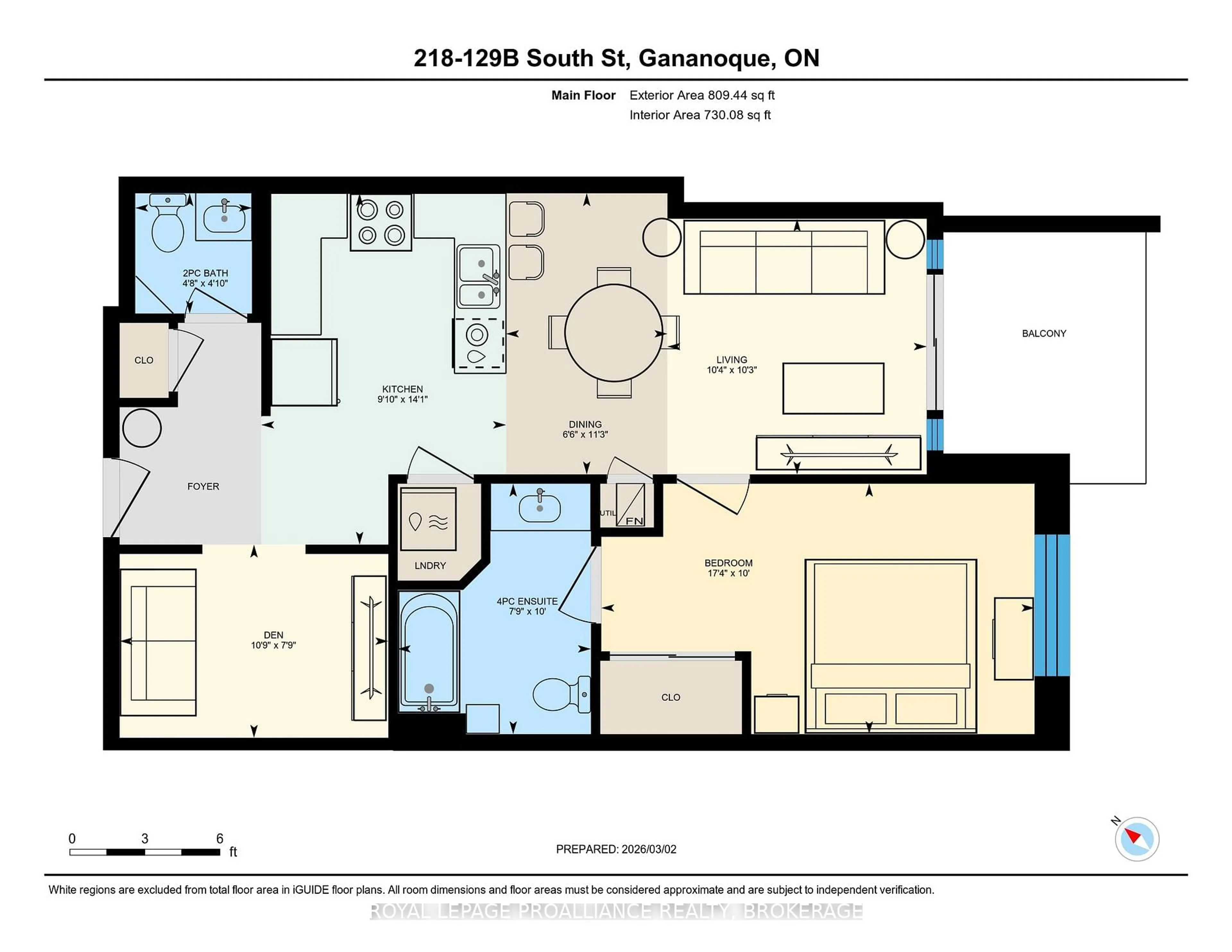 Floor plan for 129B South St #218, Gananoque Ontario K7G 0B1