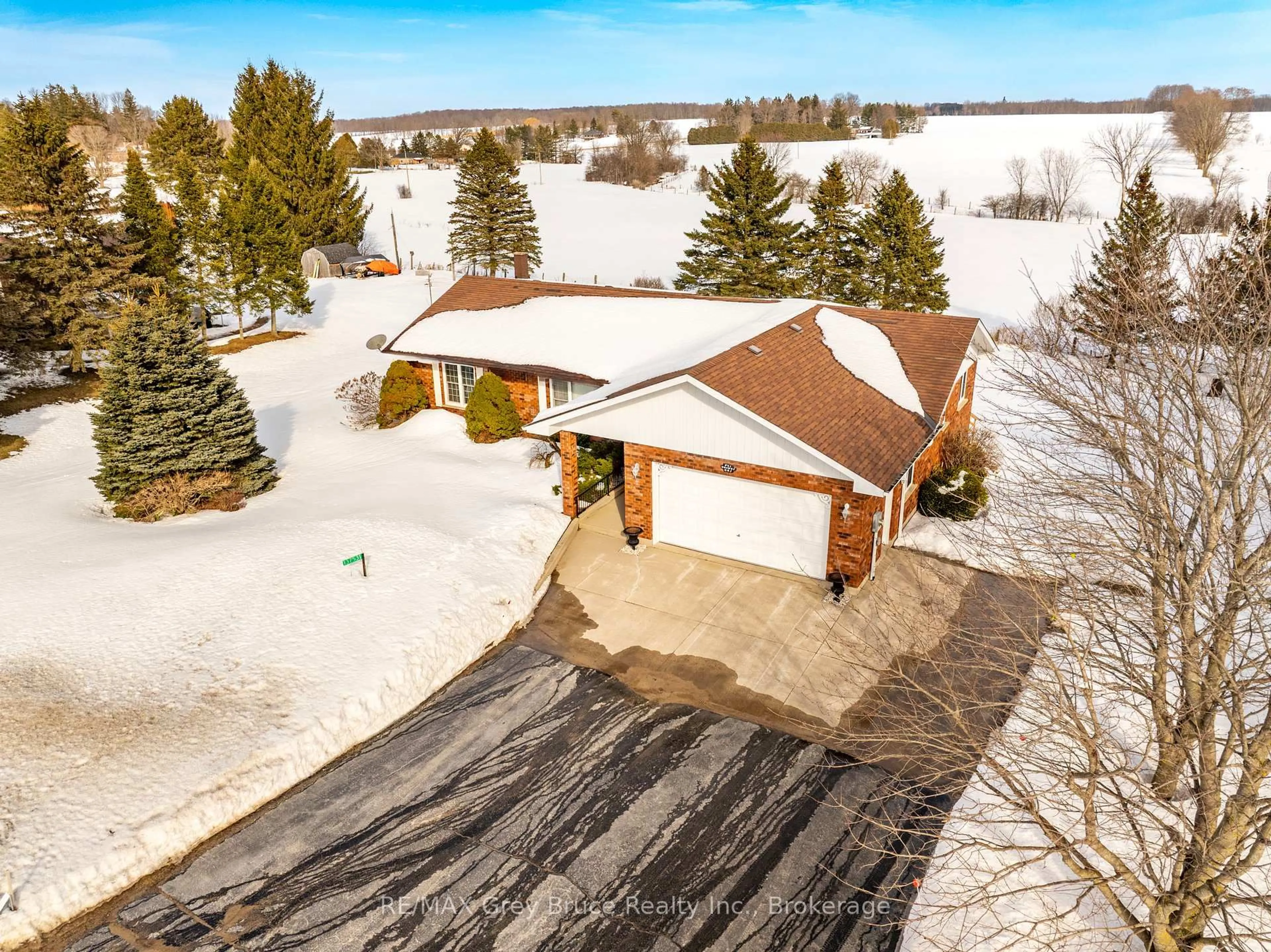 A pic from outside/outdoor area/front of a property/back of a property/a pic from drone, water/lake/river/ocean view for 137531 7th Concession, Georgian Bluffs Ontario N4K 5N5