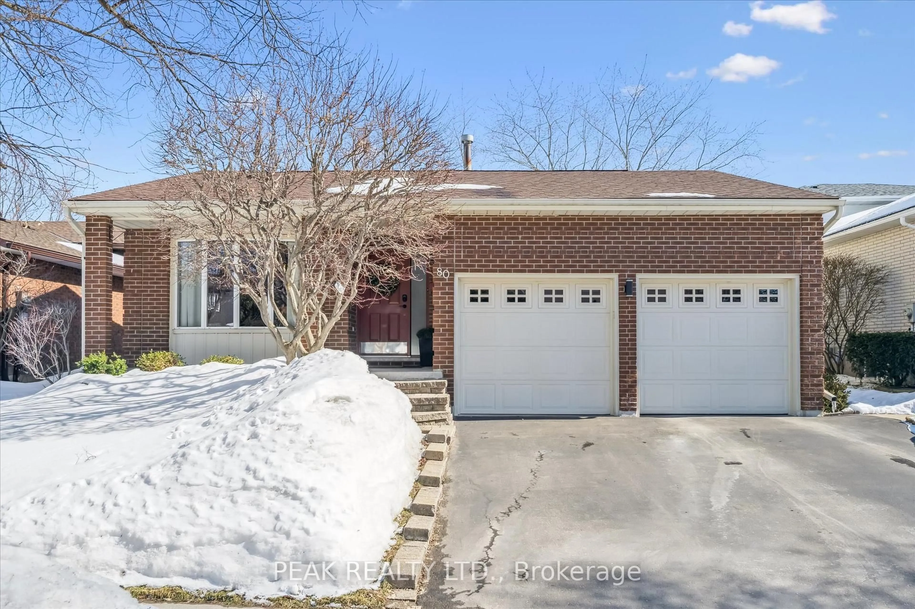 Home with brick exterior material, street for 80 Old Forest Cres, Kitchener Ontario N2N 2A3