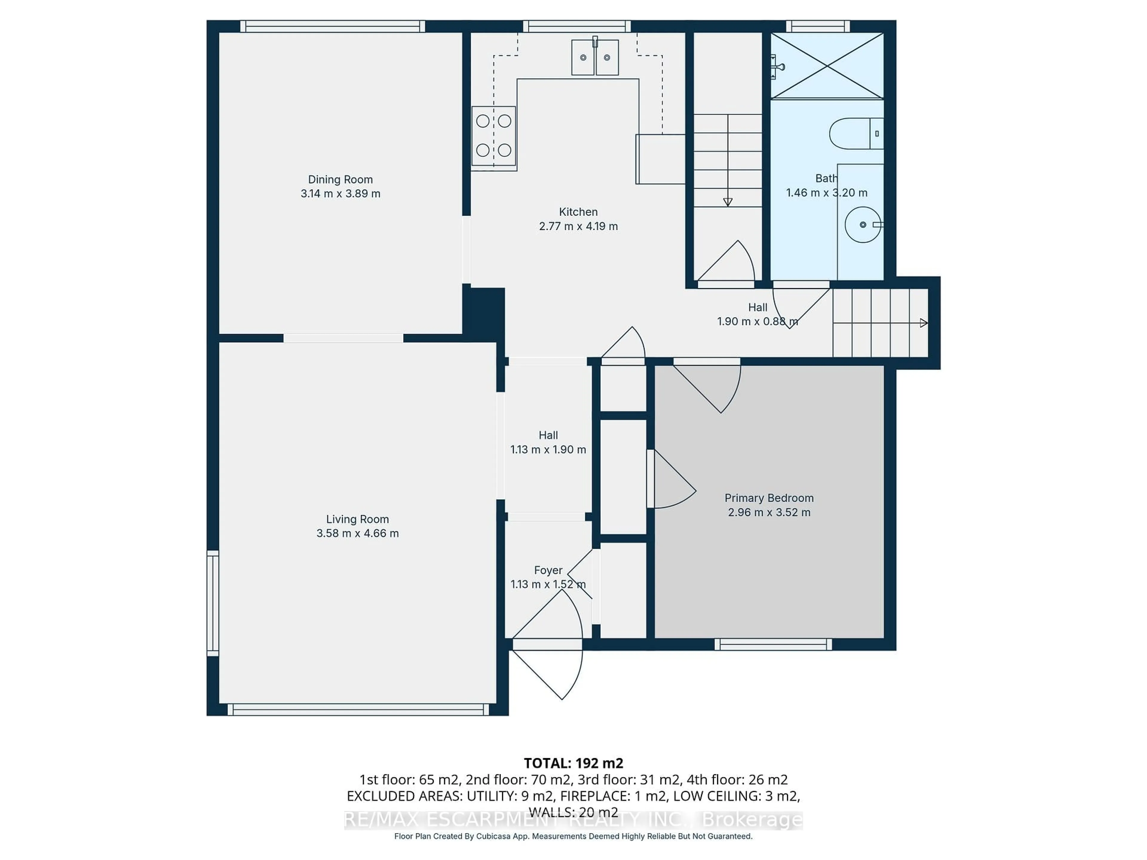 Floor plan for 314 Hawkridge Ave, Hamilton Ontario L9C 3L2