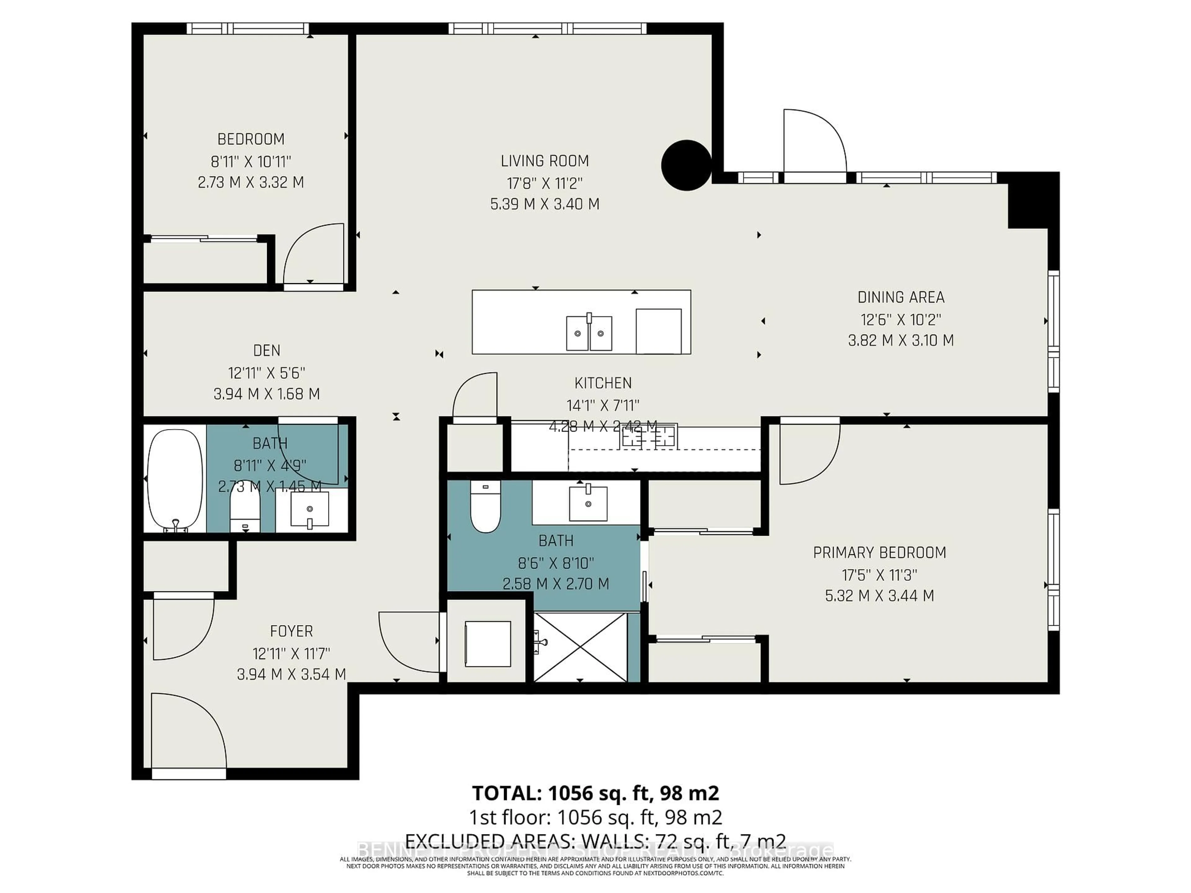 Floor plan for 570 De Mazenod Ave #510, Ottawa Ontario K1S 5X2