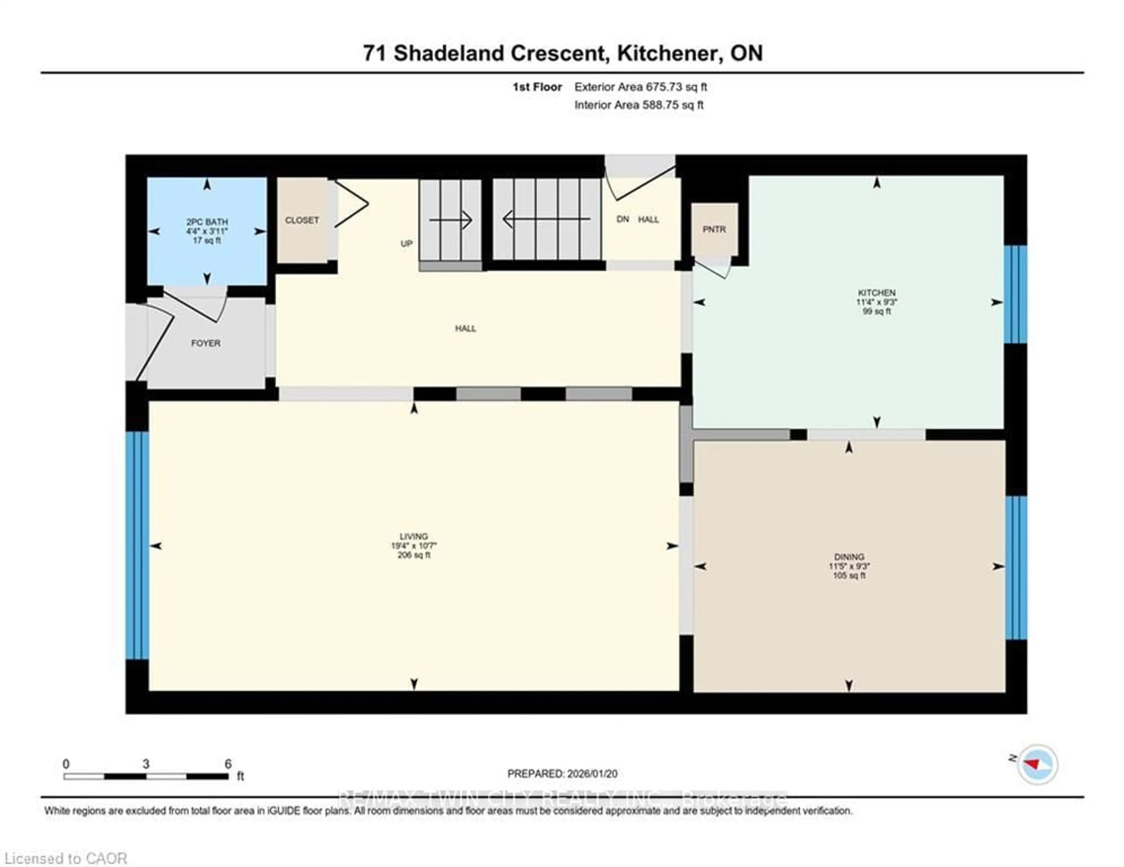 Floor plan for 71 SHADELAND Cres, Kitchener Ontario N2M 2J1