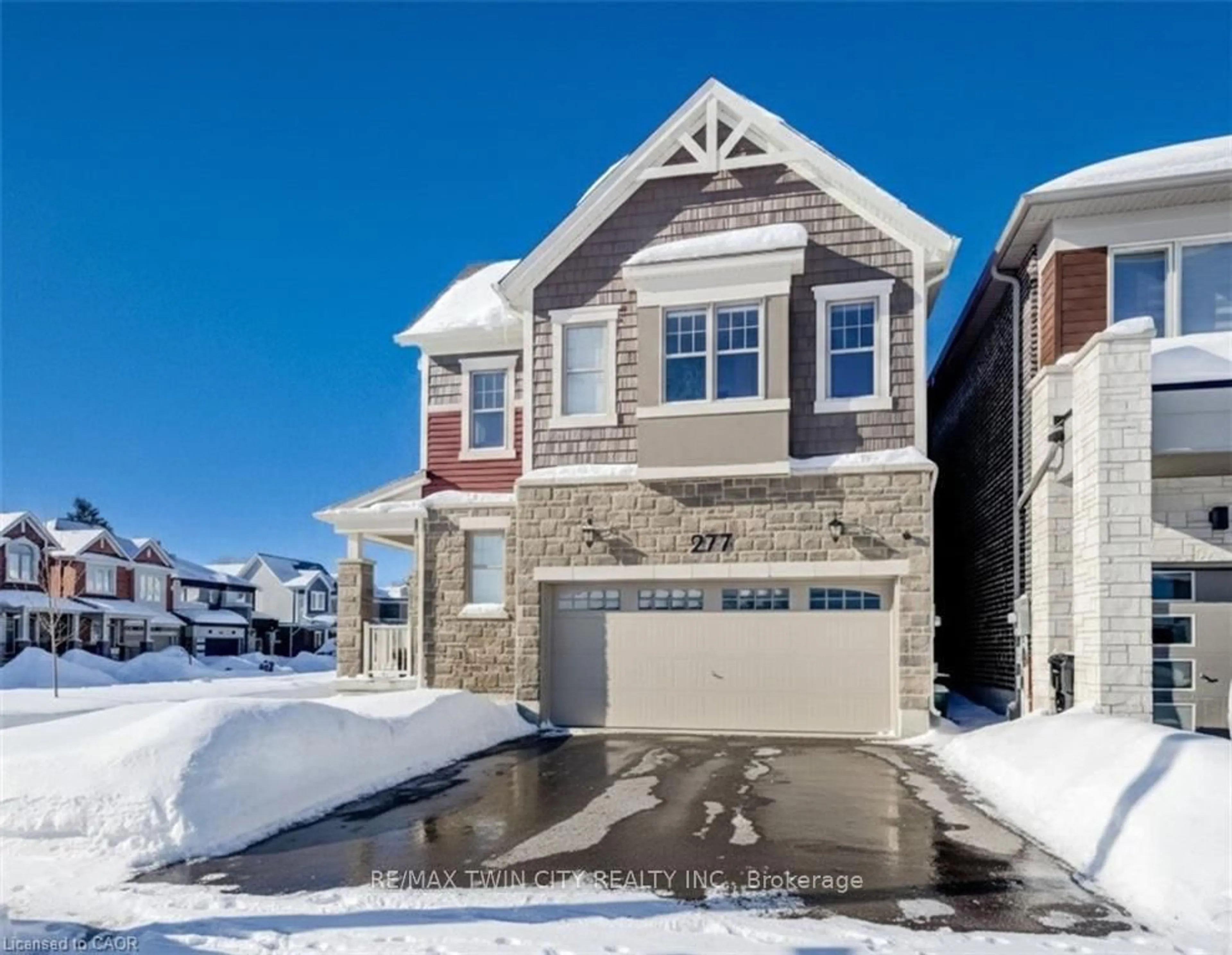 Home with brick exterior material, street for 277 FORESTWALK St, Kitchener Ontario N2R 0T2