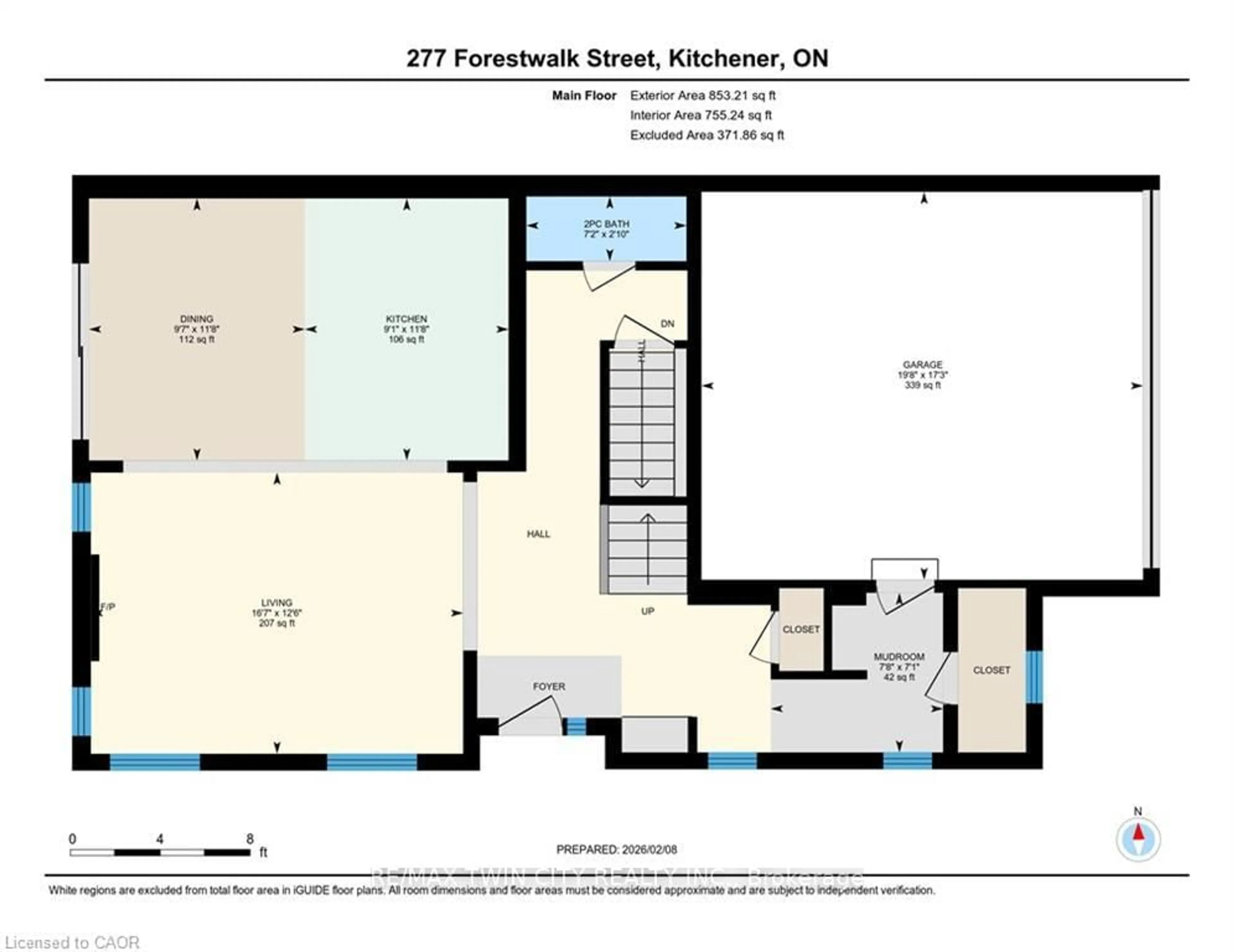 Floor plan for 277 FORESTWALK St, Kitchener Ontario N2R 0T2