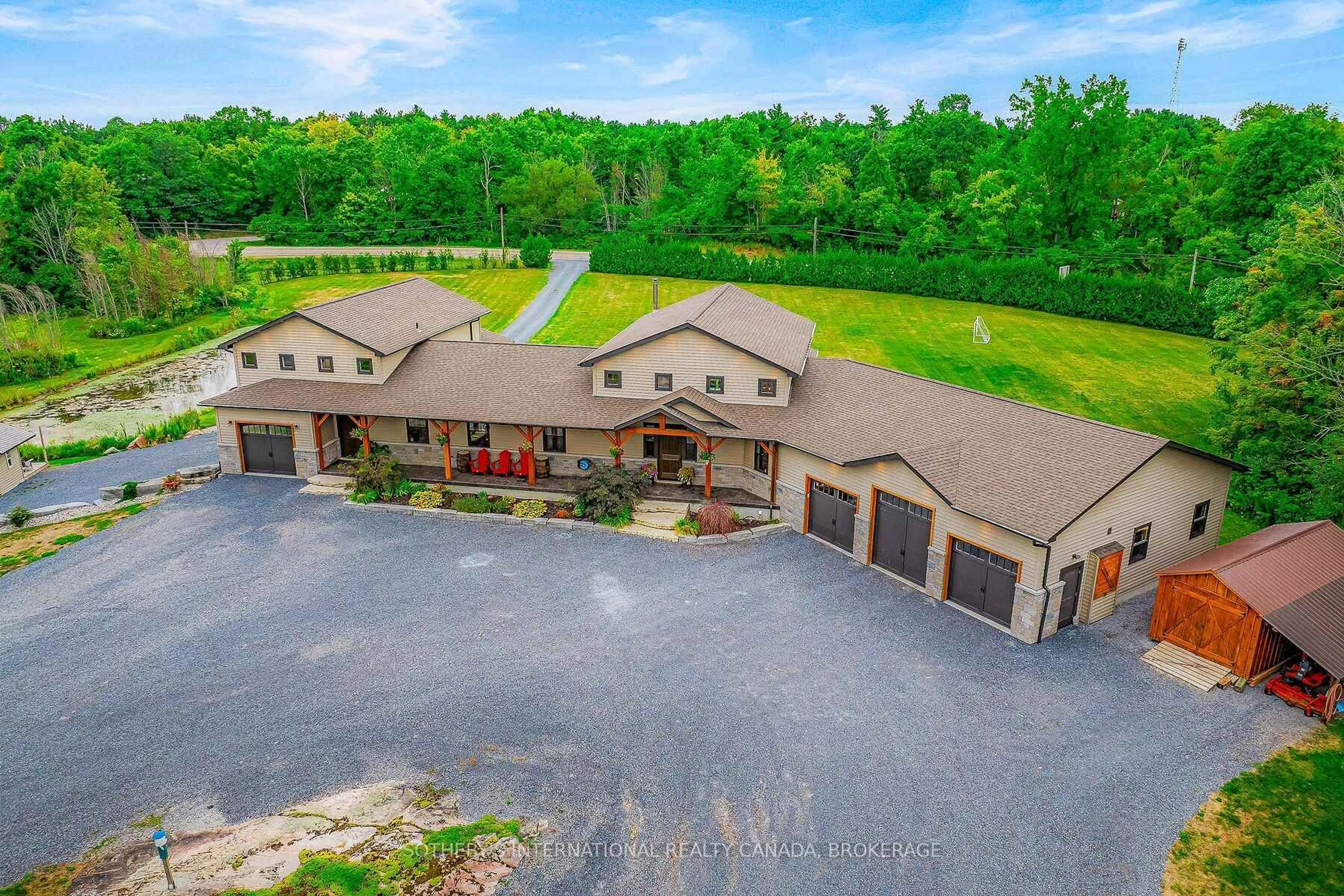 A pic from outside/outdoor area/front of a property/back of a property/a pic from drone, mountain view for 92 Reynolds Rd, Front of Leeds & Seeleys Bay Ontario K0E 1V0