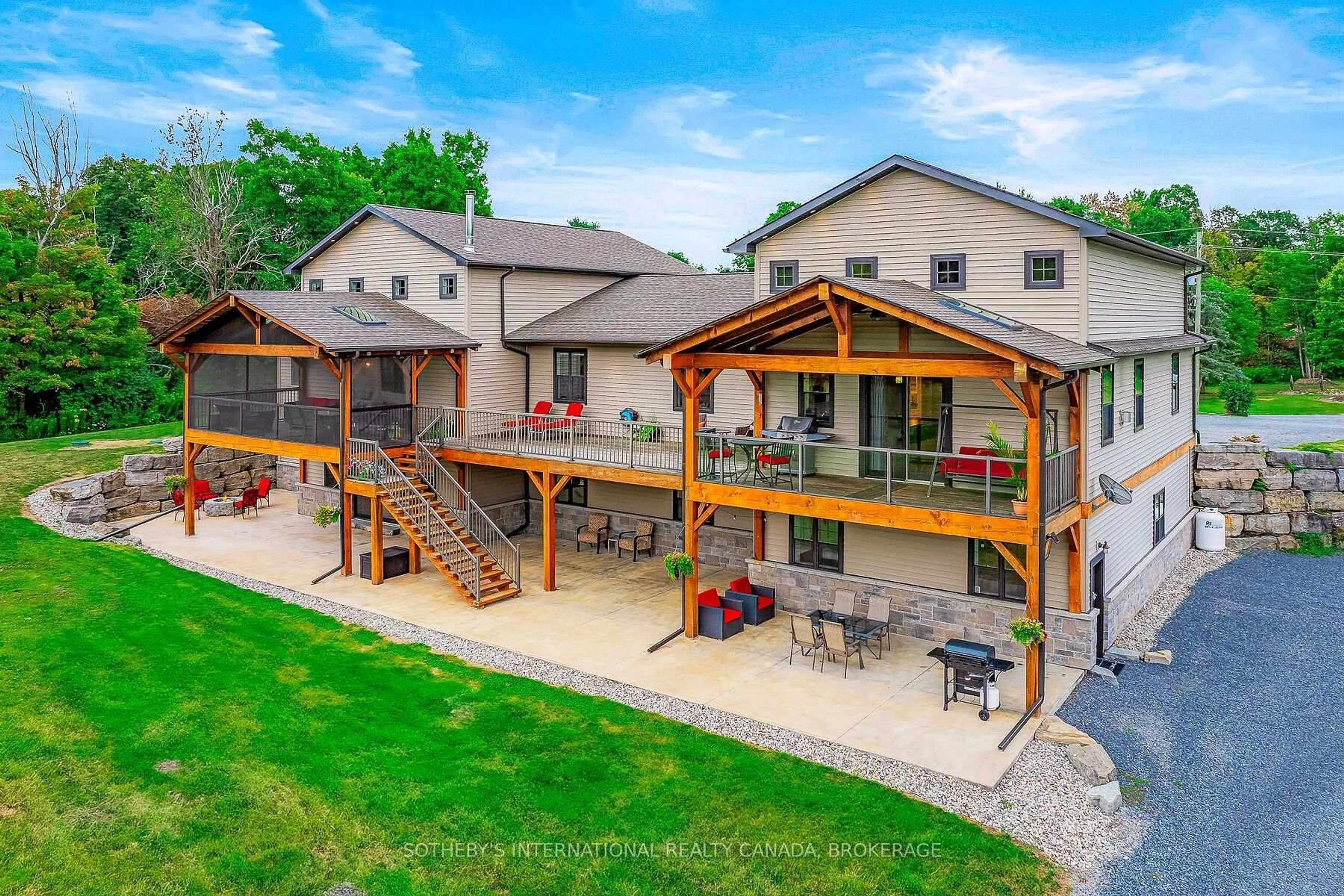 A pic from outside/outdoor area/front of a property/back of a property/a pic from drone, mountain view for 92 Reynolds Rd, Front of Leeds & Seeleys Bay Ontario K0E 1V0