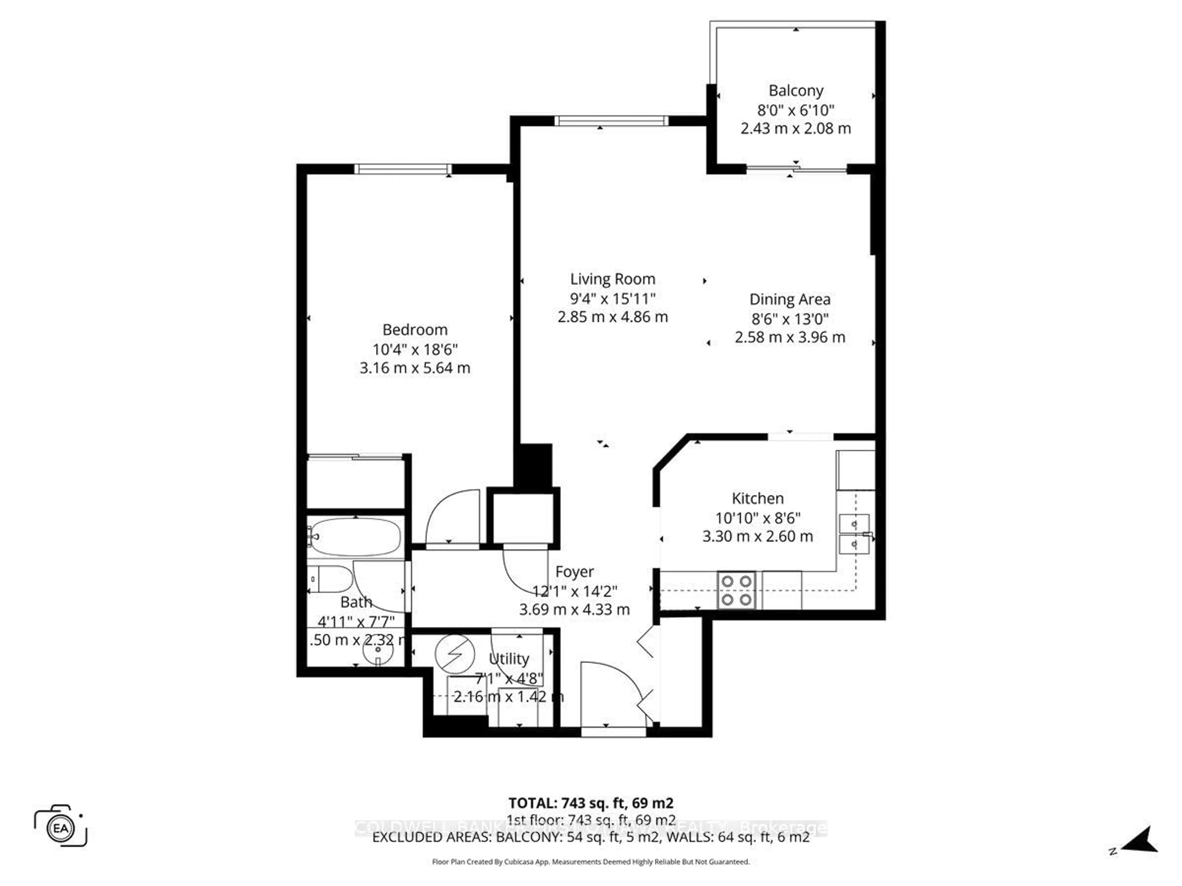 Floor plan for 215 PARKDALE Ave #1403, Ottawa Ontario K1Y 4T8