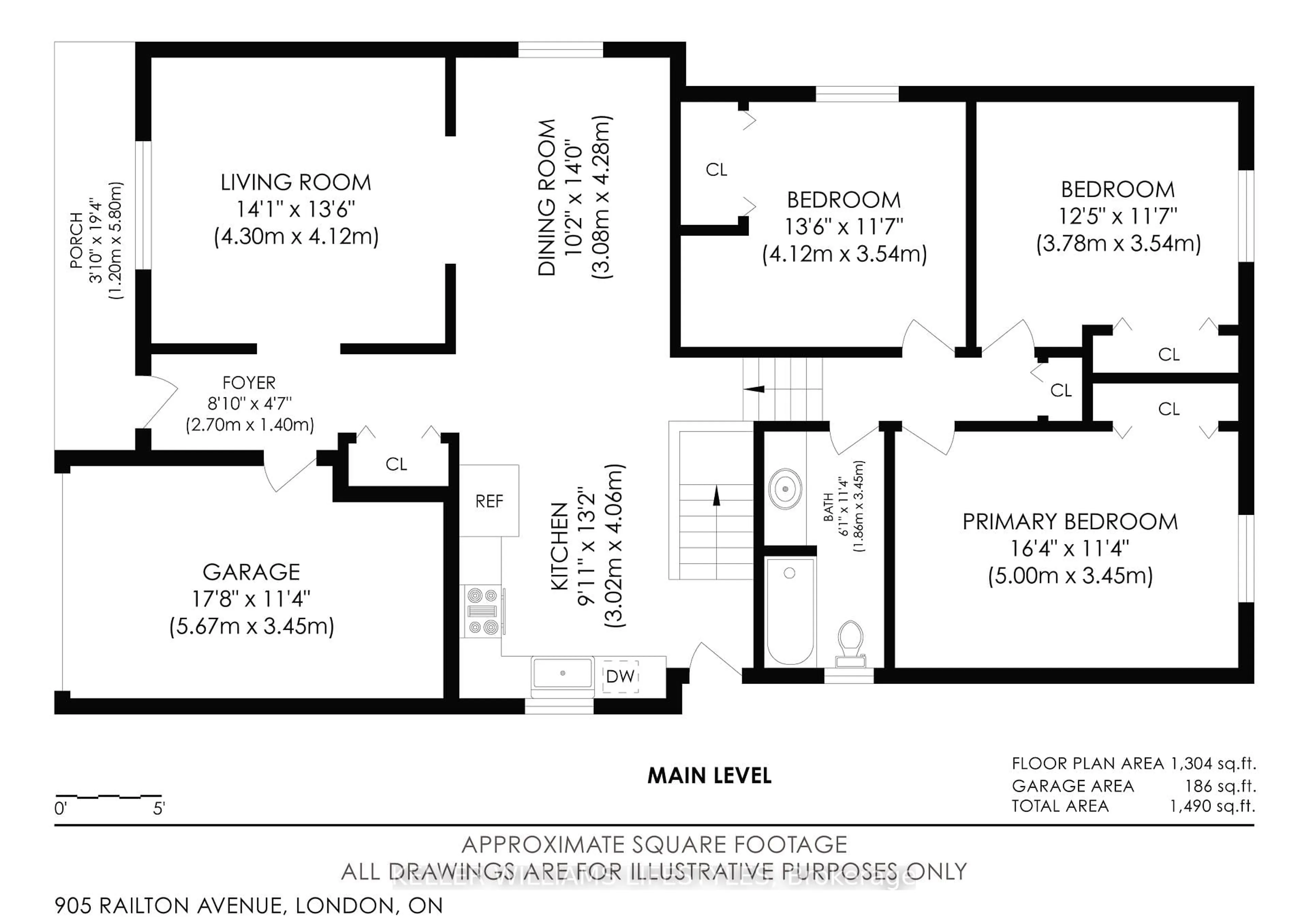 Floor plan for 905 Railton Ave, London East Ontario N5V 4W2