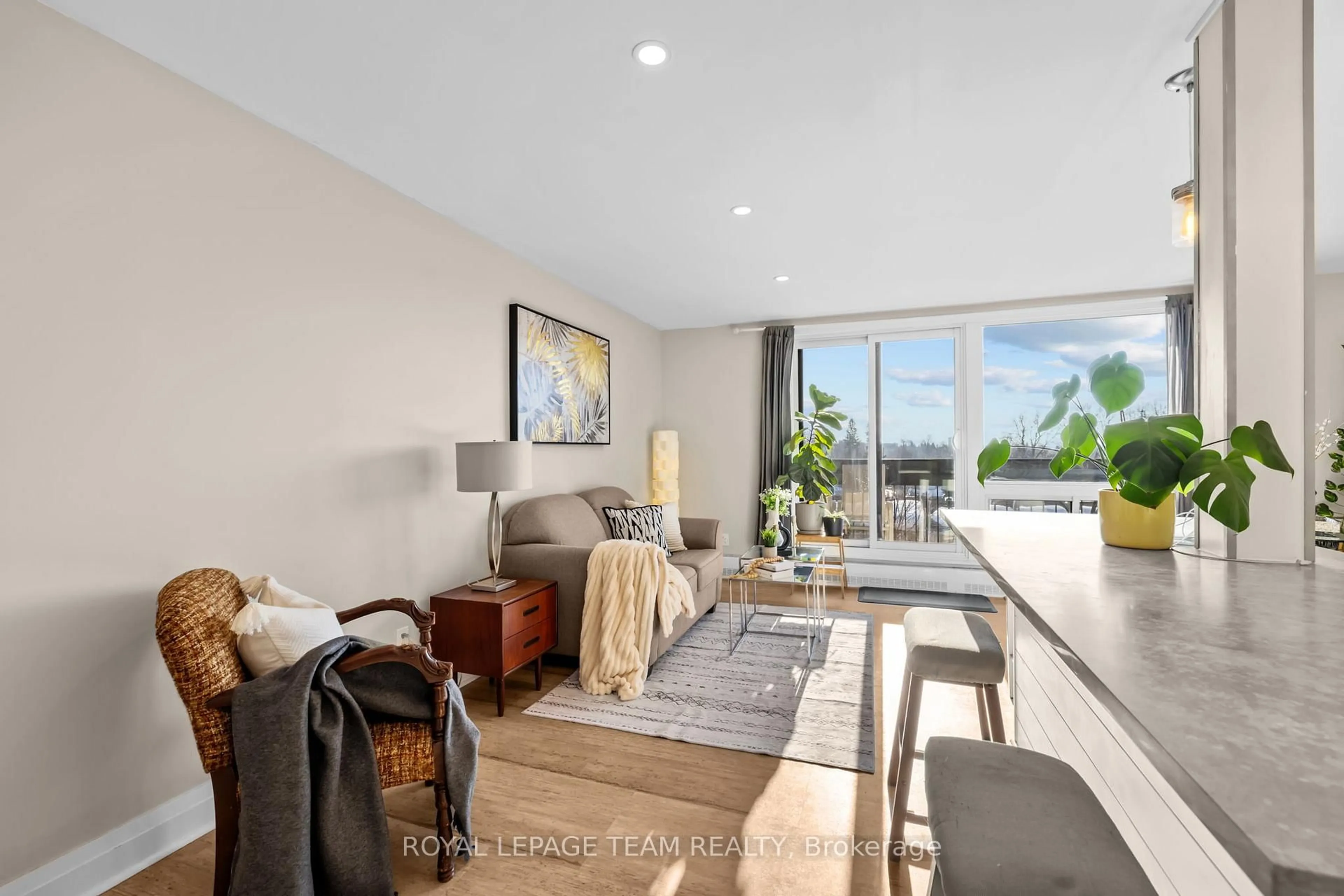 Living room with furniture, unknown for 1505 Baseline Rd #404, Ottawa Ontario K2C 3L4